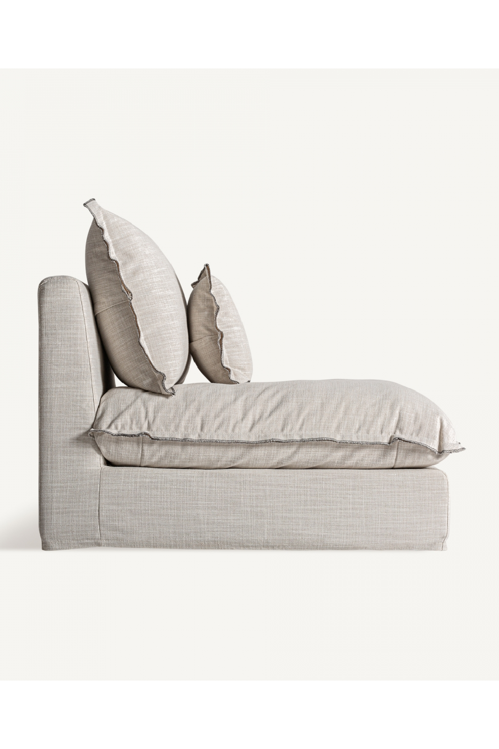 Off White Flanged Central Sofa | Oroa.com