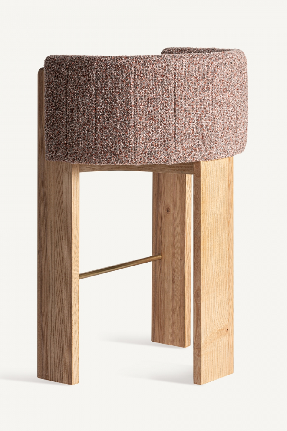 Oak Framed Curved Stool | Oroa.com