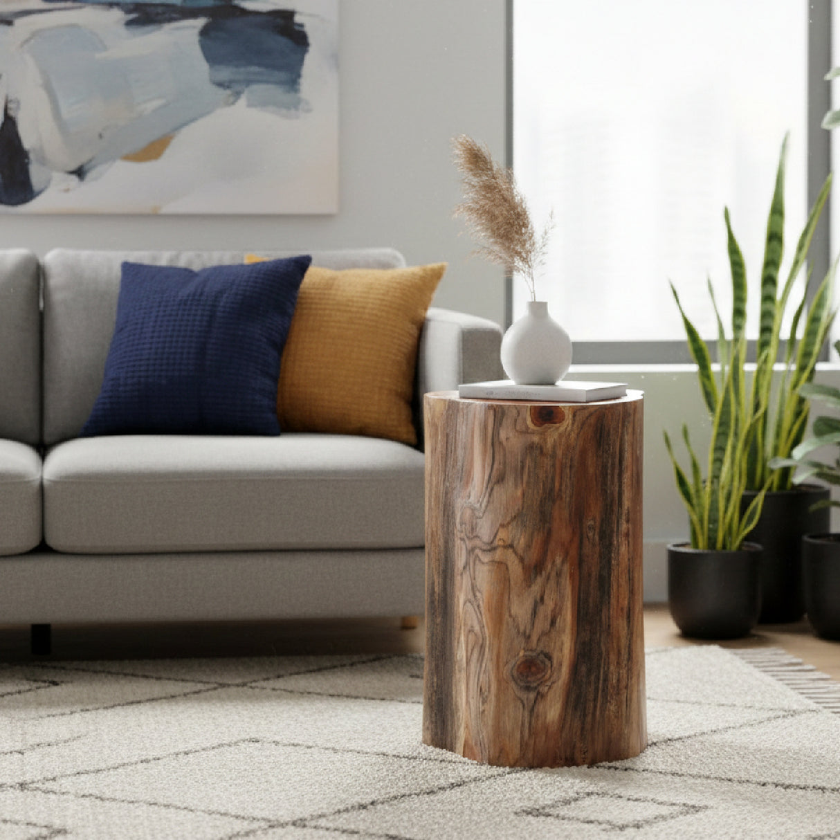 Modern European furniture - Organic Suar Wood Side Table - www.oroa.com | Oroa.com