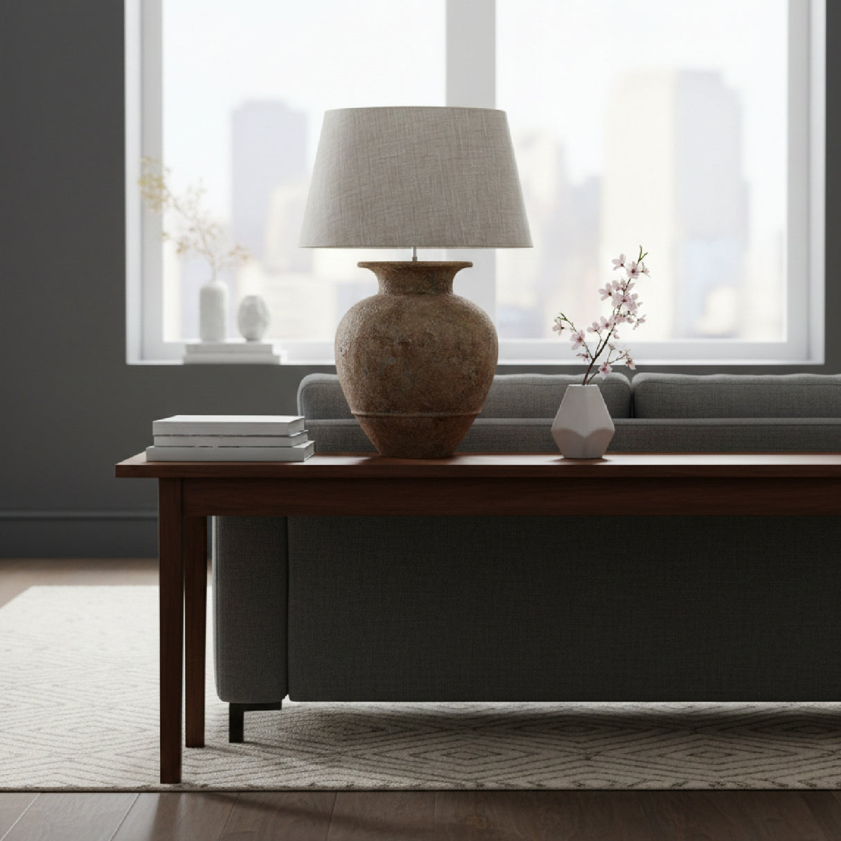 Brown Ceramic Base Table Lamp | Oroa.com