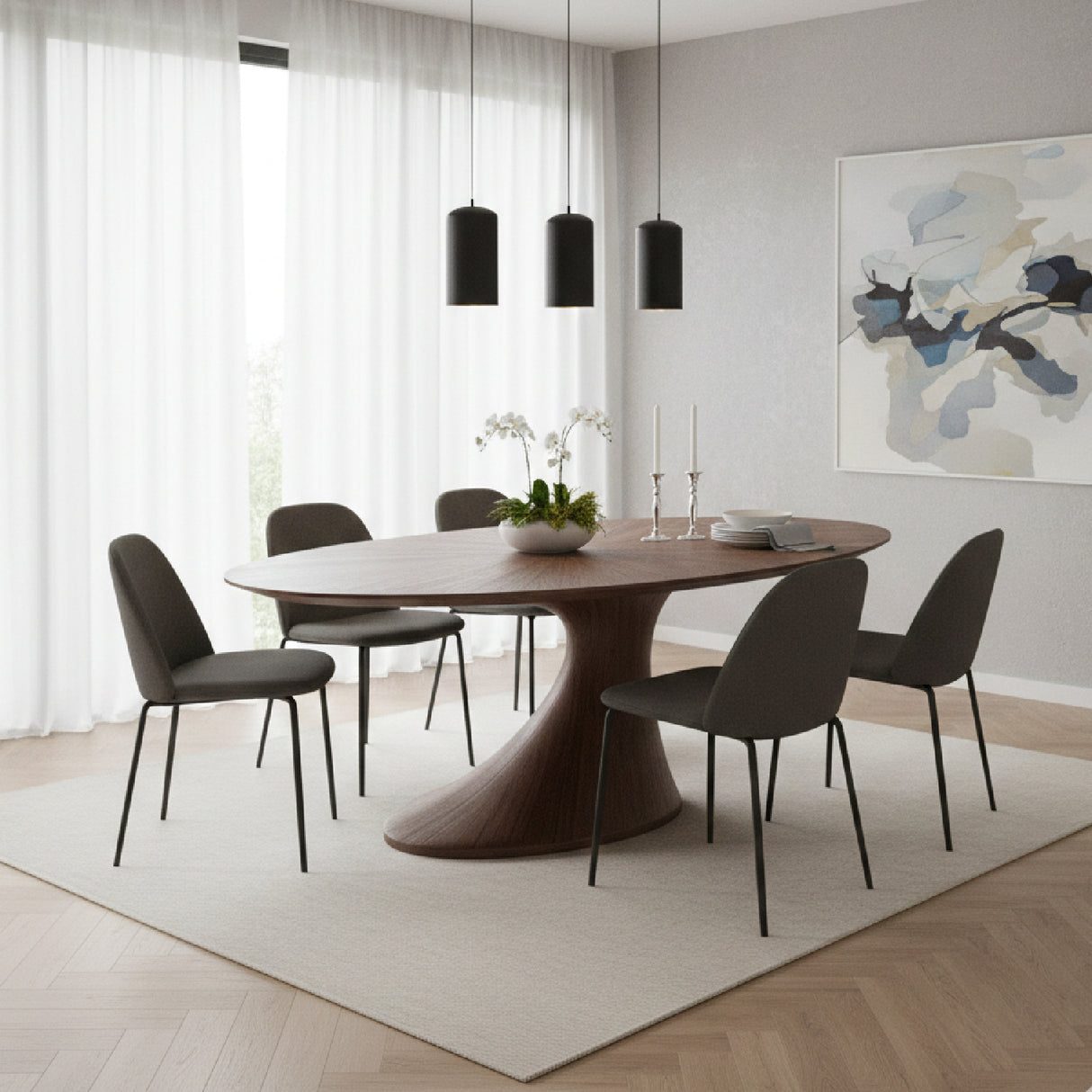 Oval Contemporary Dining Table | Oroa.com