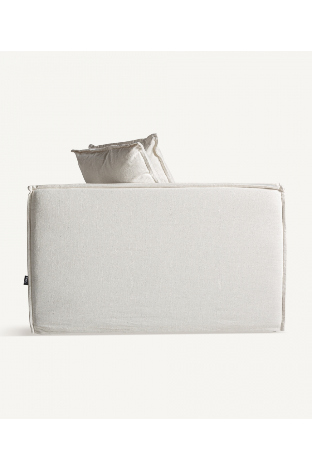White Linen Left Corner Sofa | Oroa.com