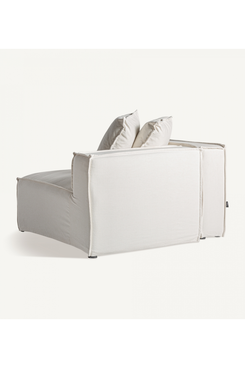 White Linen Left Corner Sofa | Oroa.com