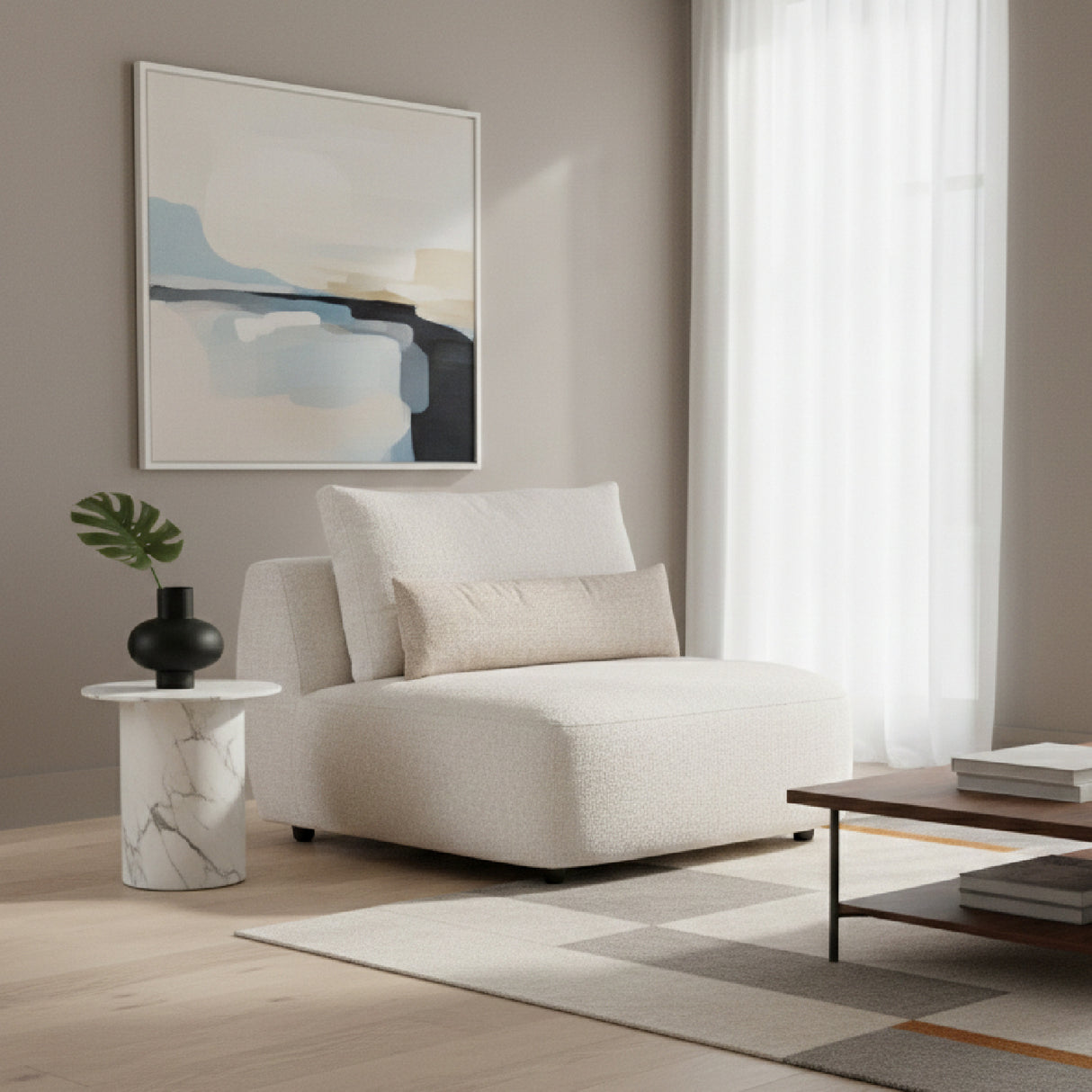 Modern furniture - Off White Modern Sofa Module - www.oroa.com | Oroa.com