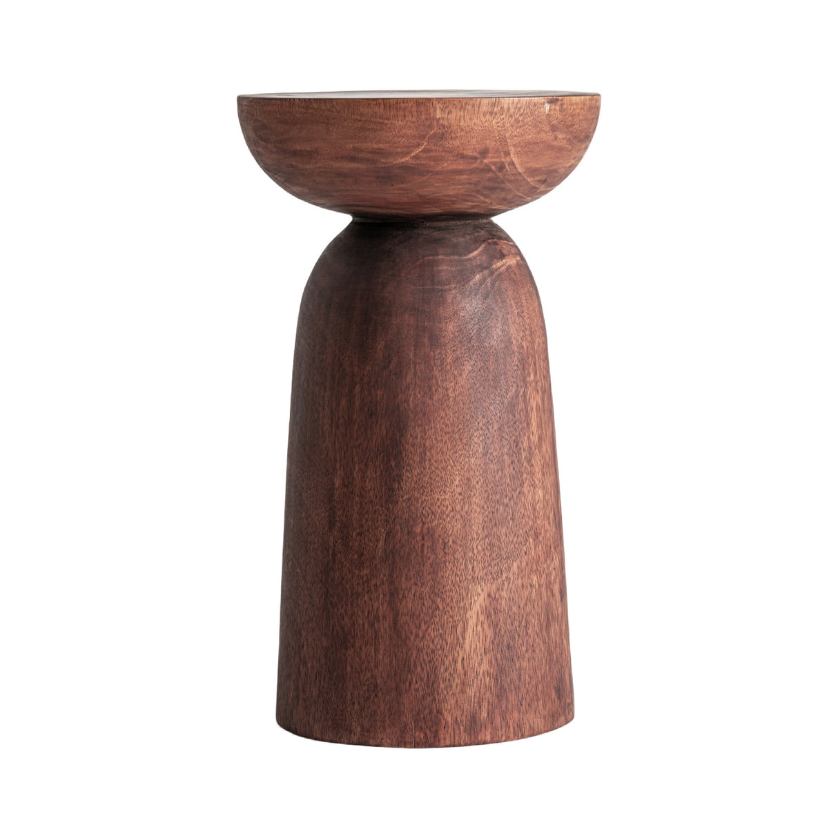 Suar Wood Hourglass Side Table | Oroa.com
