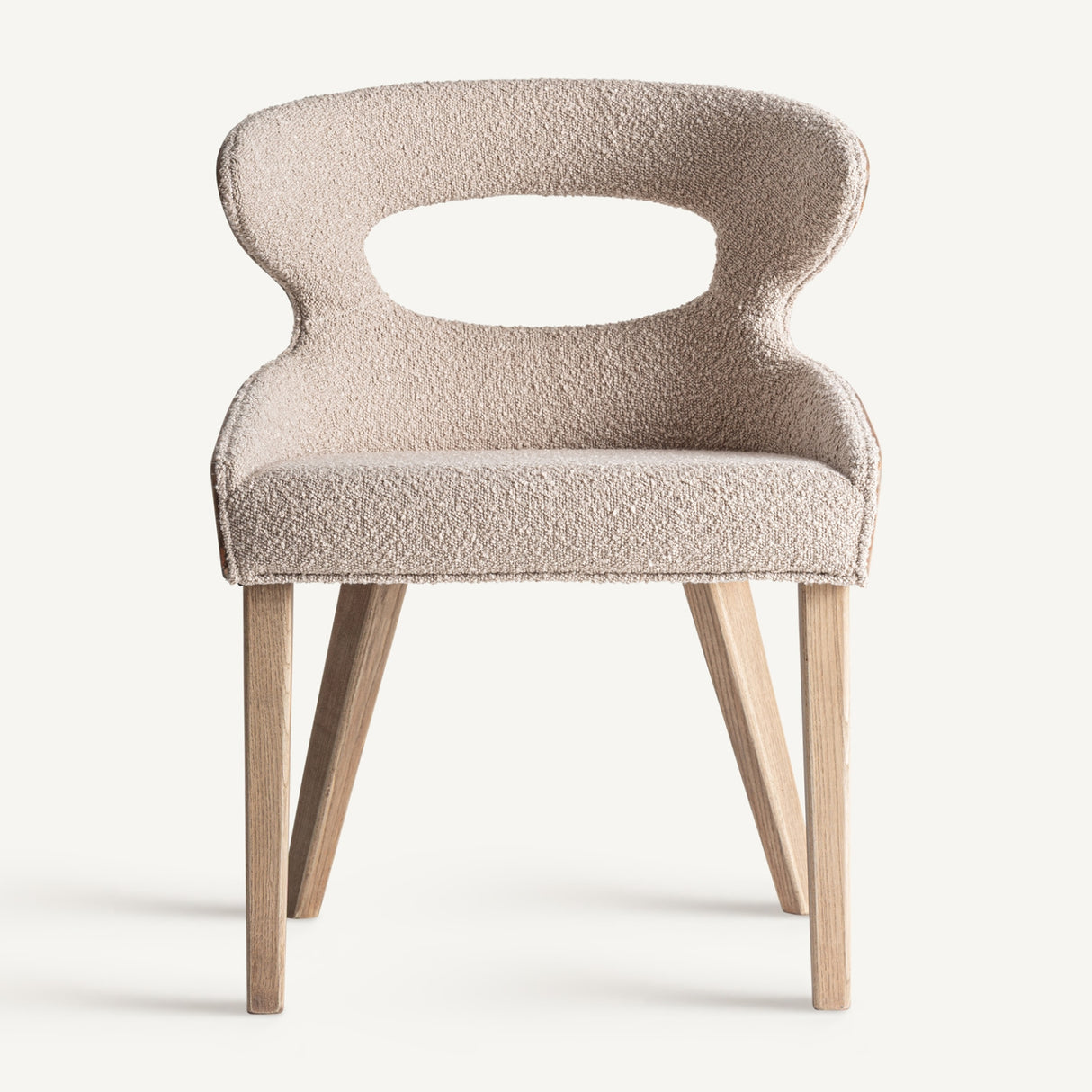 Modern European furniture - Beige Cutout Back Dining Chair - www.oroa.com | Oroa.com