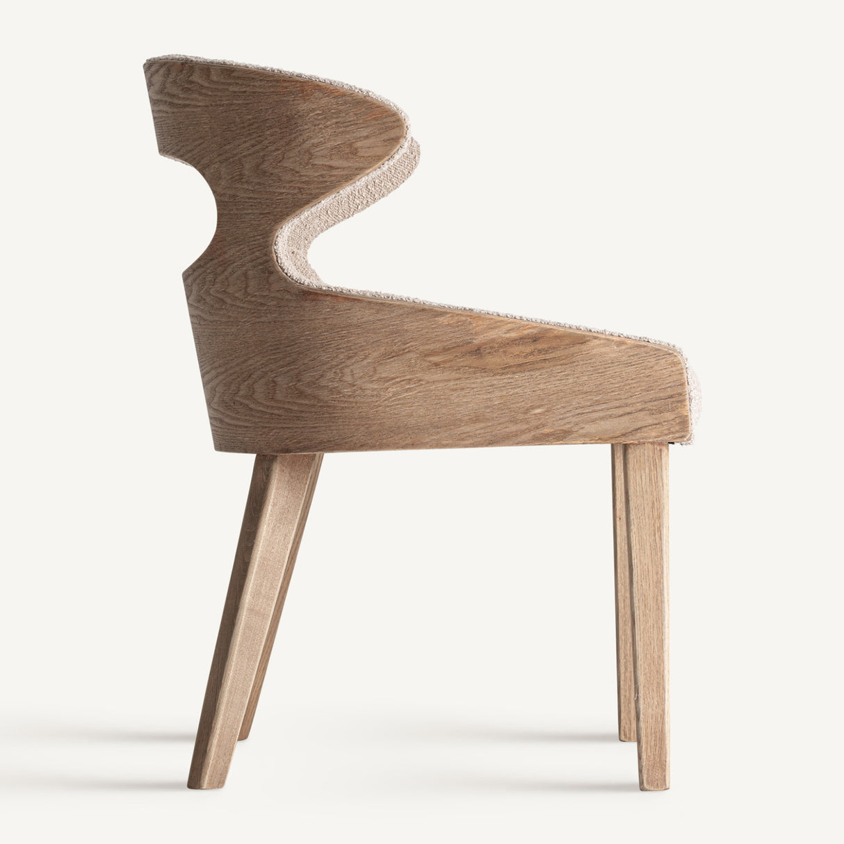 Modern European furniture - Beige Cutout Back Dining Chair - www.oroa.com | Oroa.com