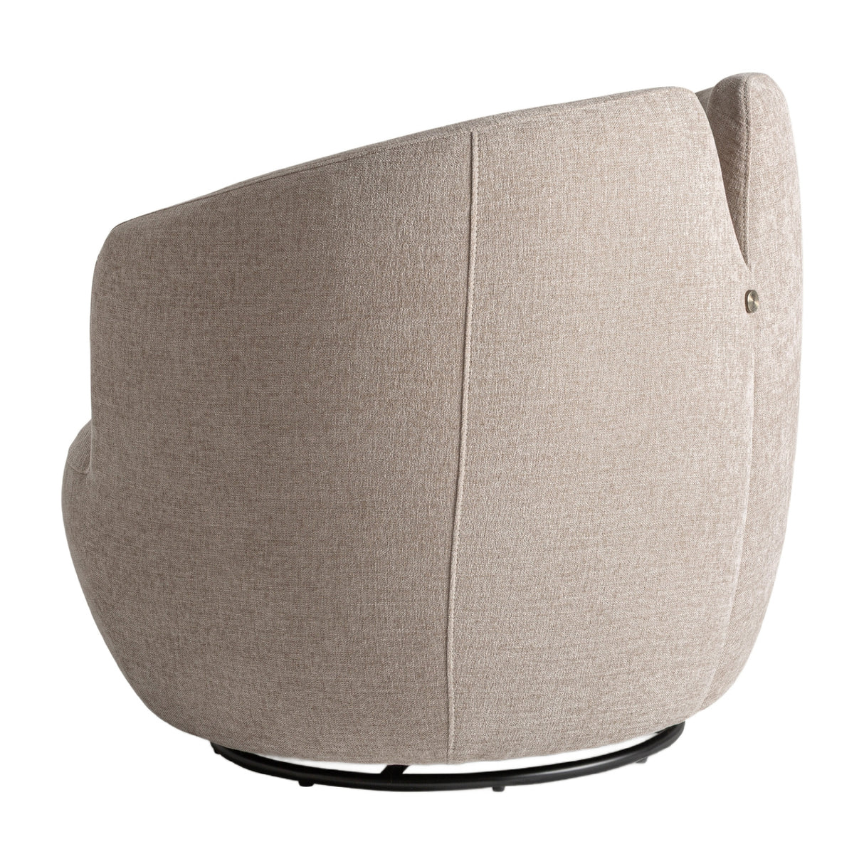 Modern European furniture - Beige Chenille Swivel Chair - www.oroa.com | Oroa.com
