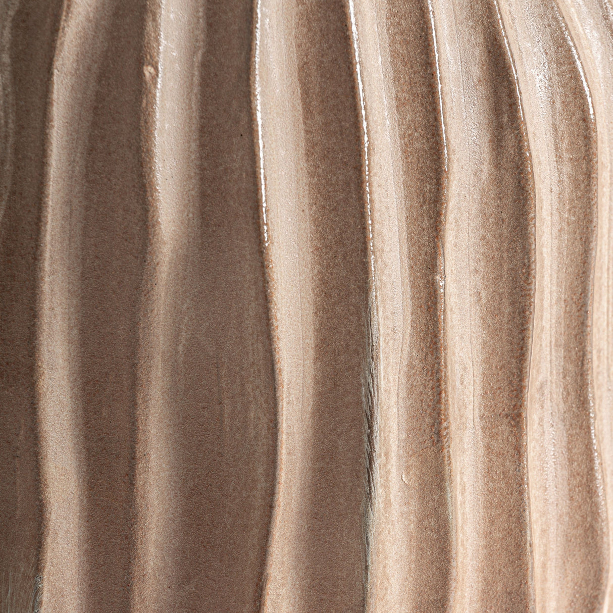 Brown Ceramic Fluted Vase | Oroa.com