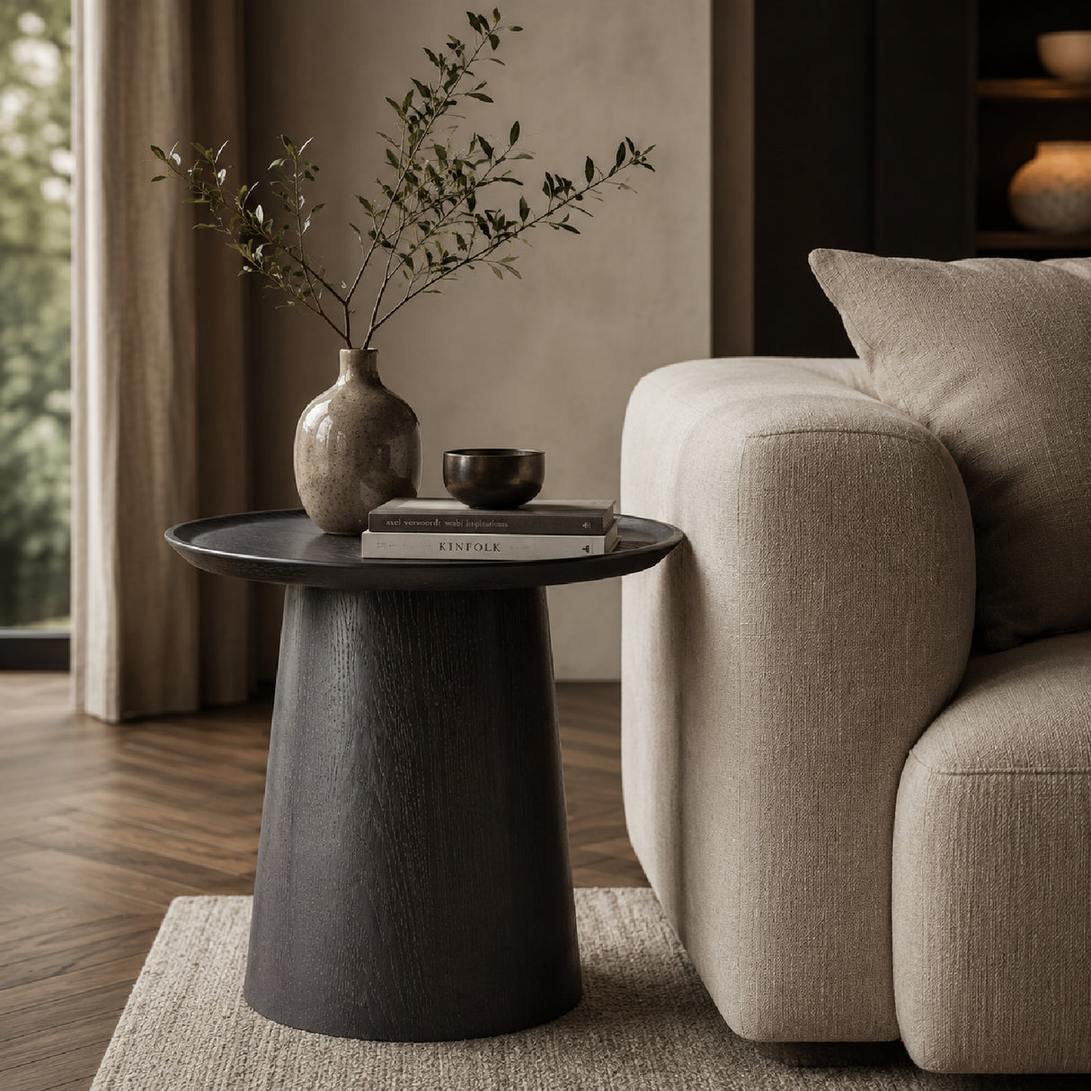 Black Wooden Side Table | Oroa.com