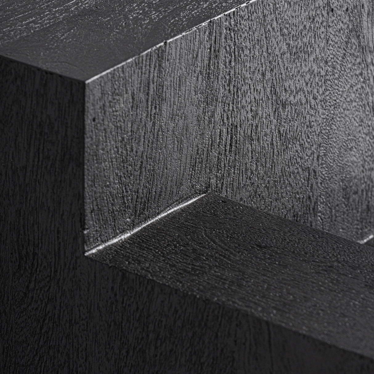 Modern furniture - Black Wooden Geometrical Side Table - www.oroa.com | Oroa.com