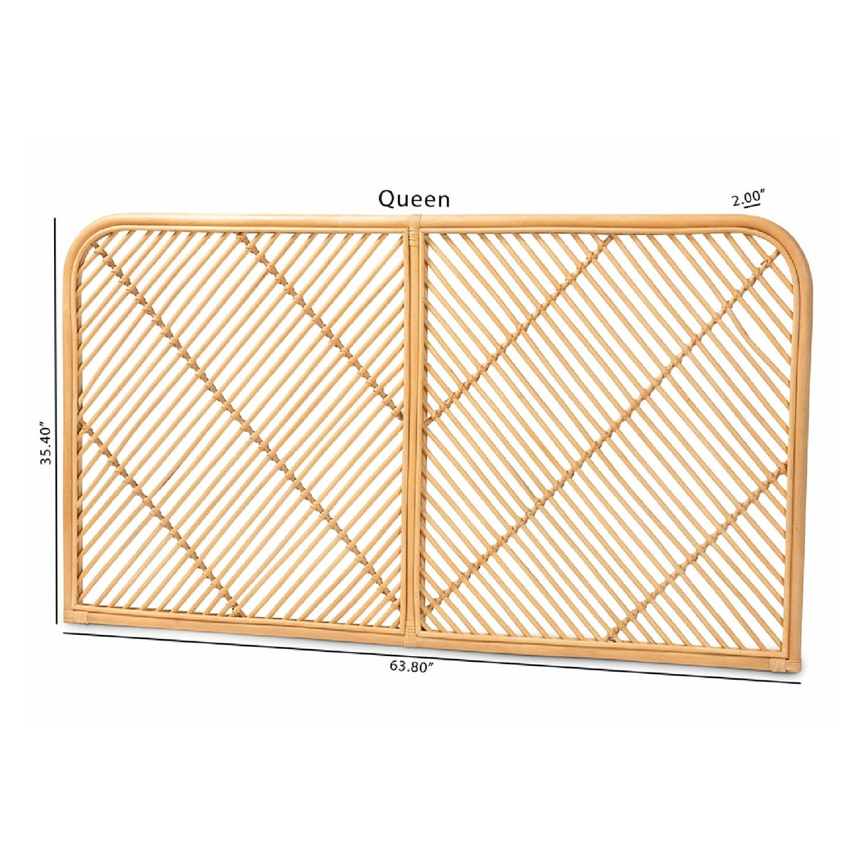 Modern European furniture - Natural Rattan Queen Size Headboard - www.oroa.com | Oroa.com