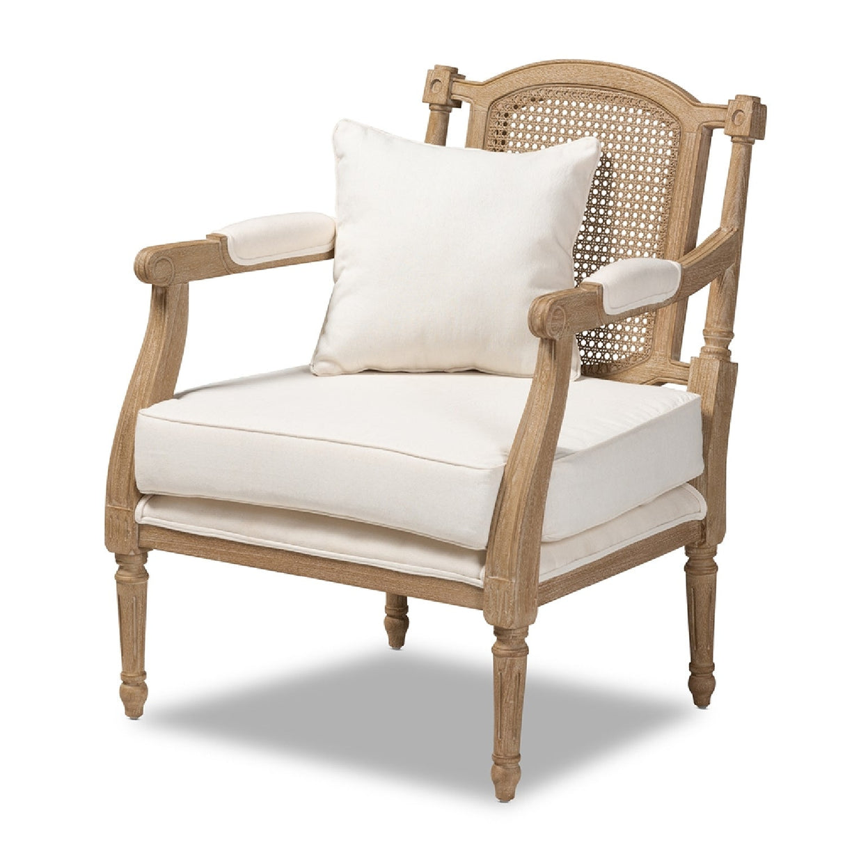 Modern European furniture - Carved Wood Framed Accent Chair - www.oroa.com | Oroa.com