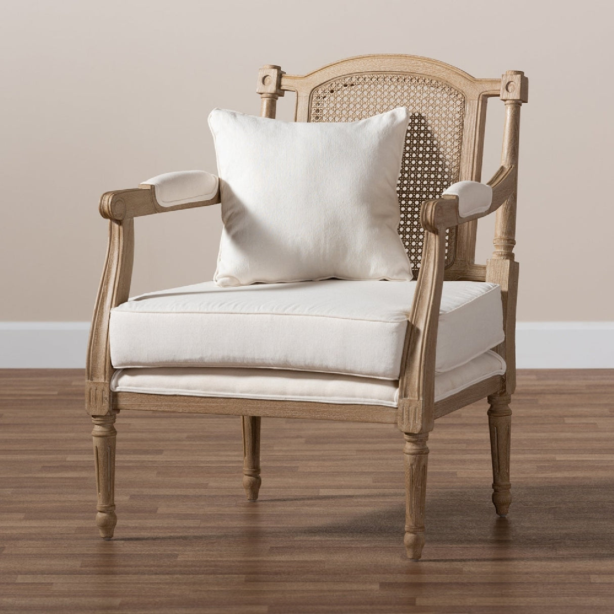 Modern European furniture - Carved Wood Framed Accent Chair - www.oroa.com | Oroa.com