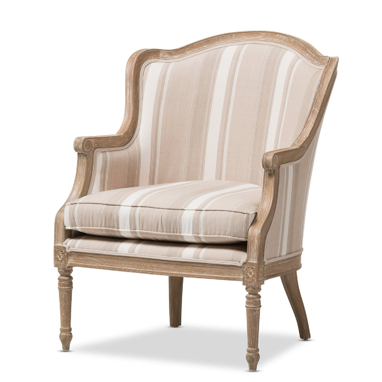 Modern European furniture - Brown Stripe Accent Chair - www.oroa.com | Oroa.com