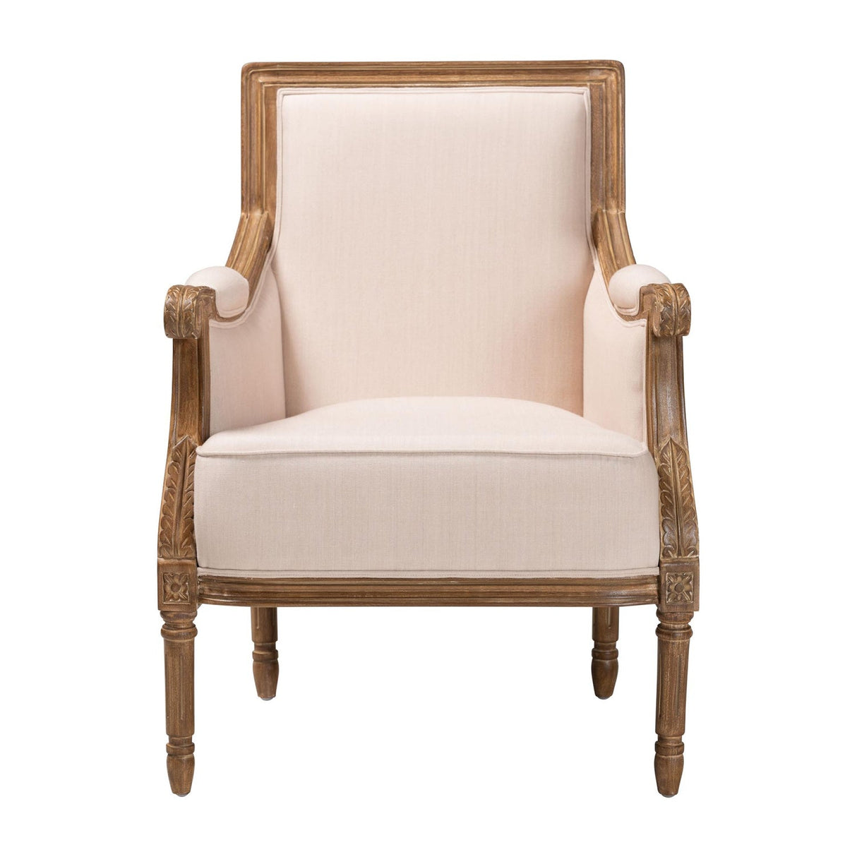 Modern European furniture - Beige Linen Accent Chair - www.oroa.com | Oroa.com
