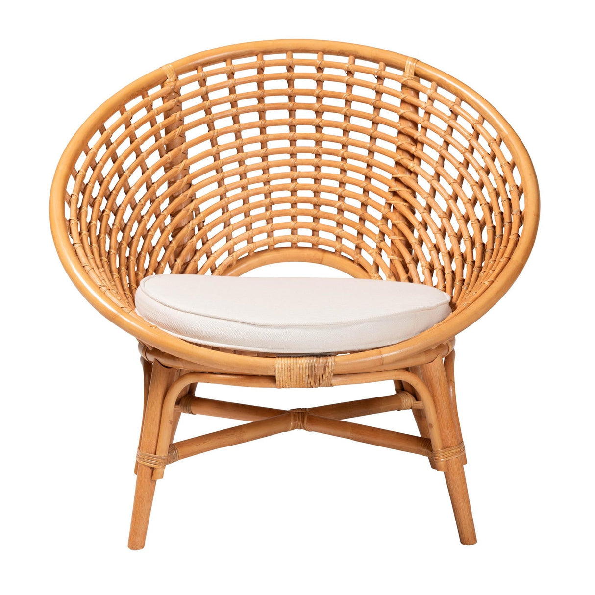 Modern European furniture - Round Rattan Bohemian Accent Chair | Oroa.com