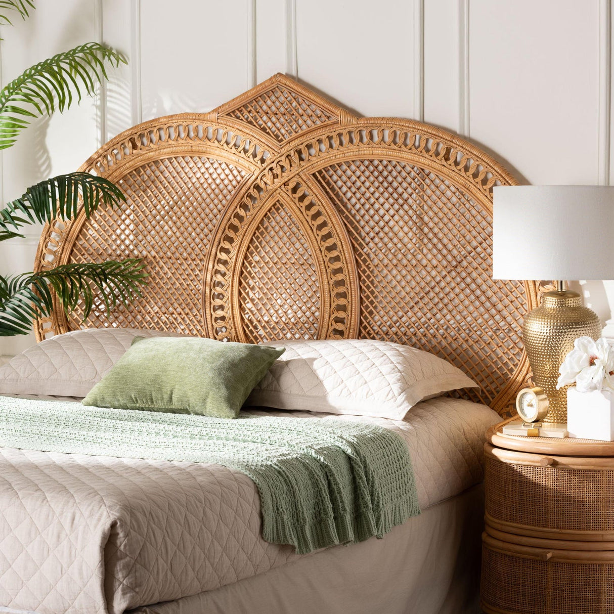 Modern European furniture - Woven Rattan Queen Sized Headboard - www.oroa.com | Oroa.com