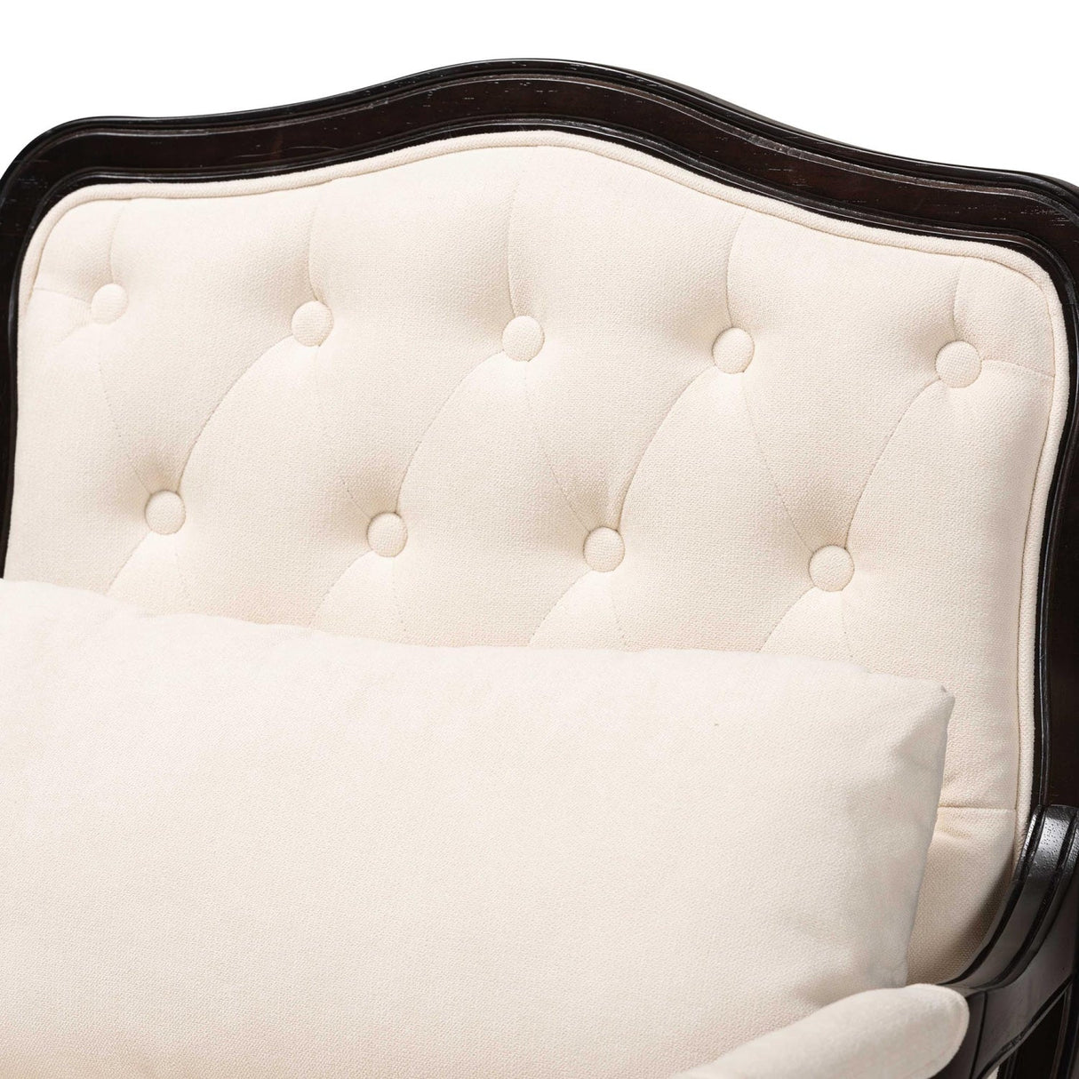 Modern European furniture - Cream Tufted French Accent Chair - www.oroa.com | Oroa.com