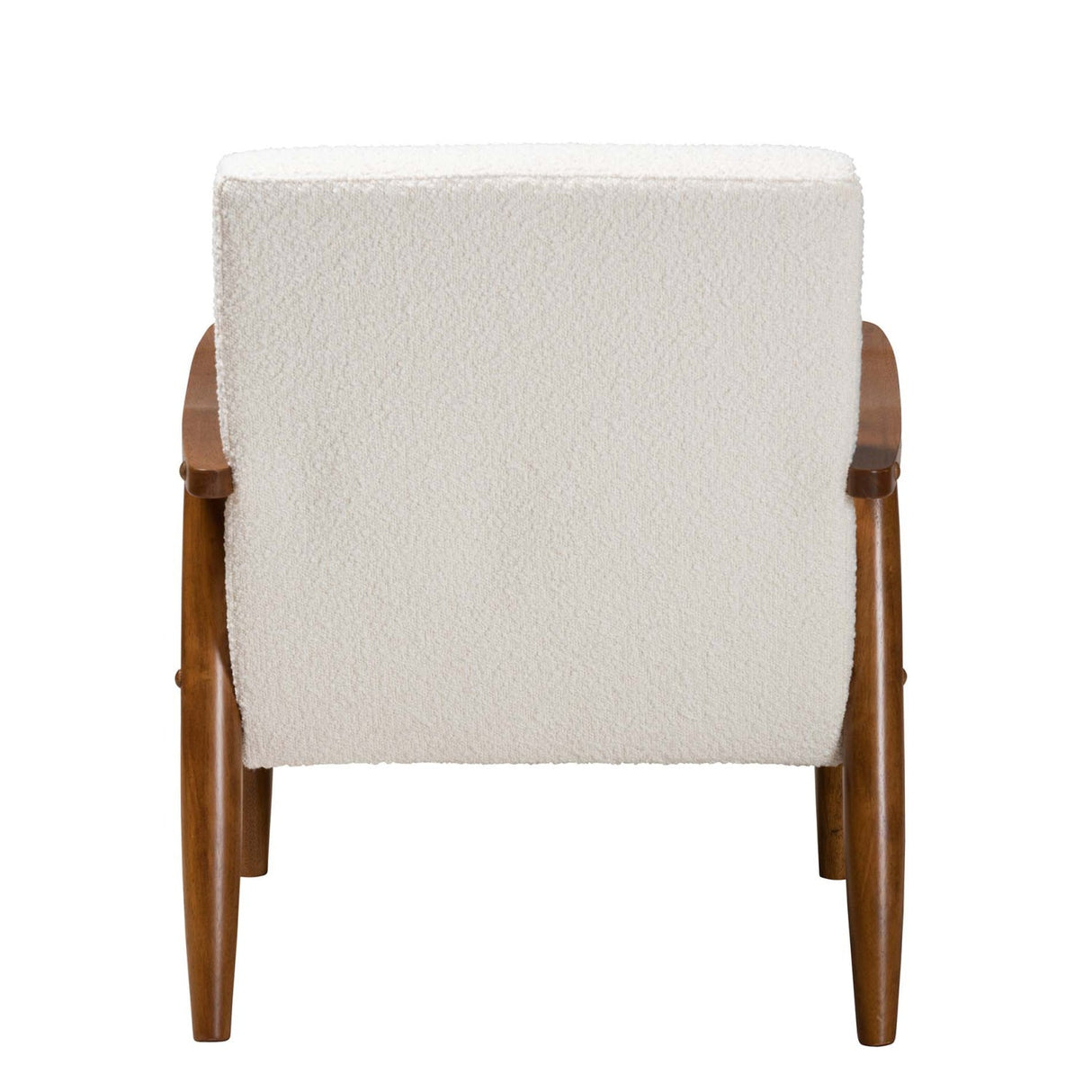 Modern European furniture - Channeled Cream Boucle Lounge Chair - www.oroa.com | Oroa.com