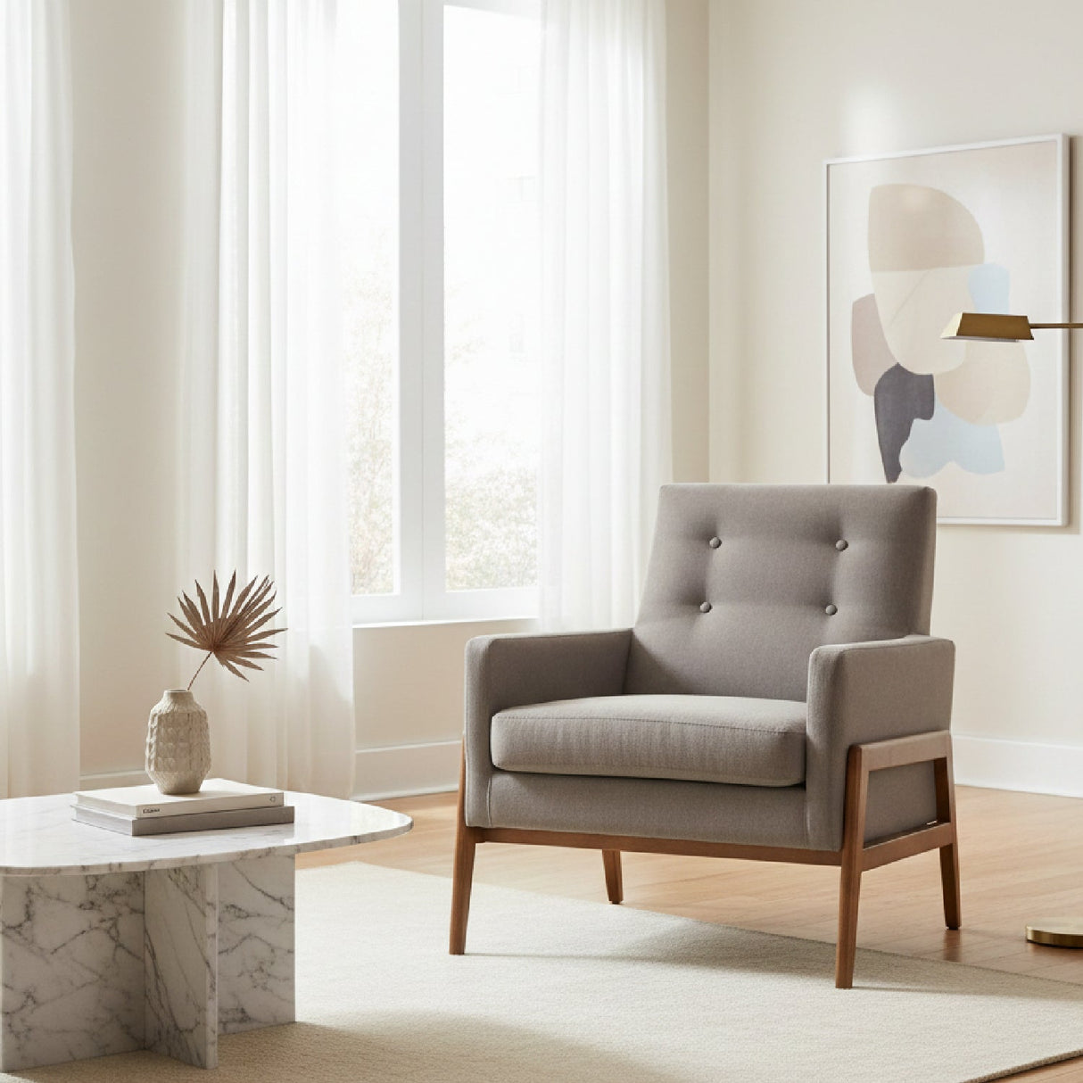Modern European furniture - Button Tufted Back Lounge Chair - www.oroa.com | Oroa.com