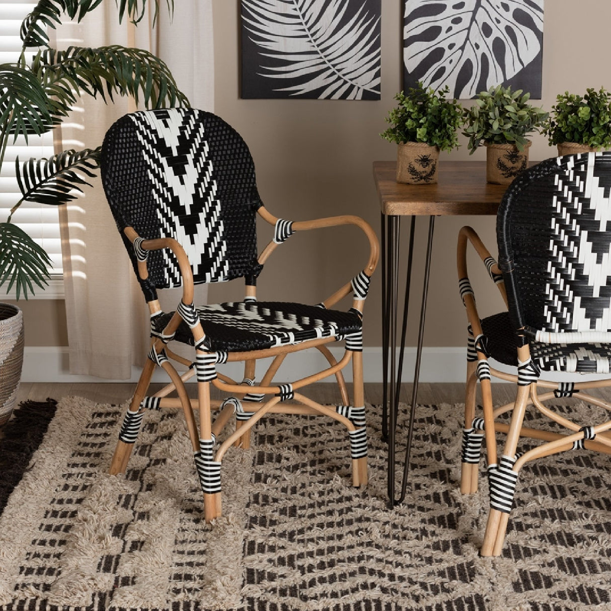 Modern European furniture - Two Toned Weaving Dining Chair - www.oroa.com | Oroa.com