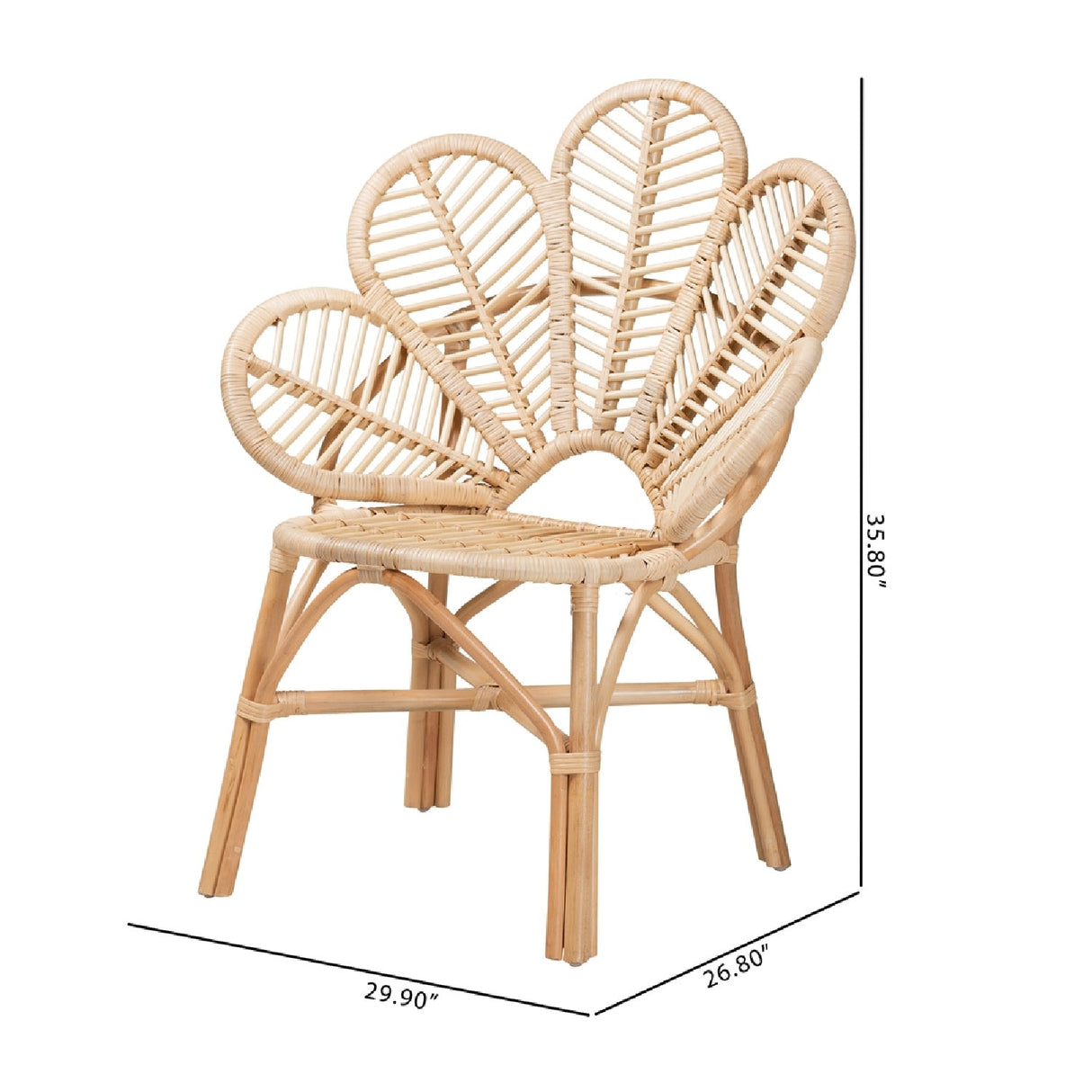 Modern European furniture - Flower Inspired Rattan Accent Chair - www.oroa.com | Oroa.com