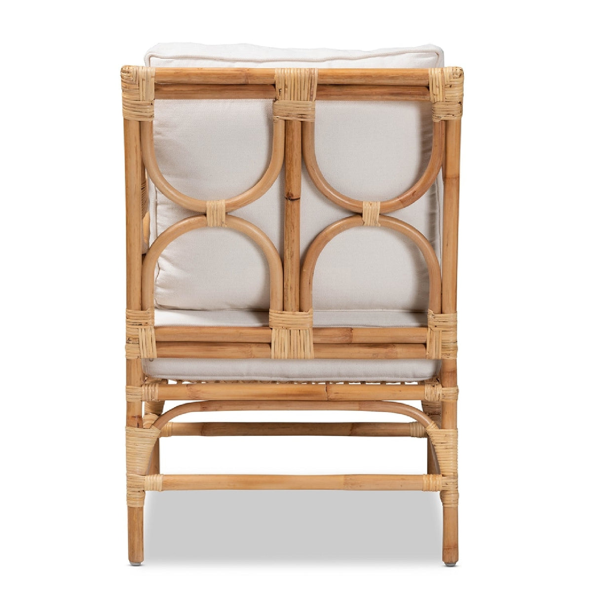 Modern European furniture - White Padded Rattan Accent Chair - www.oroa.com | Oroa.com