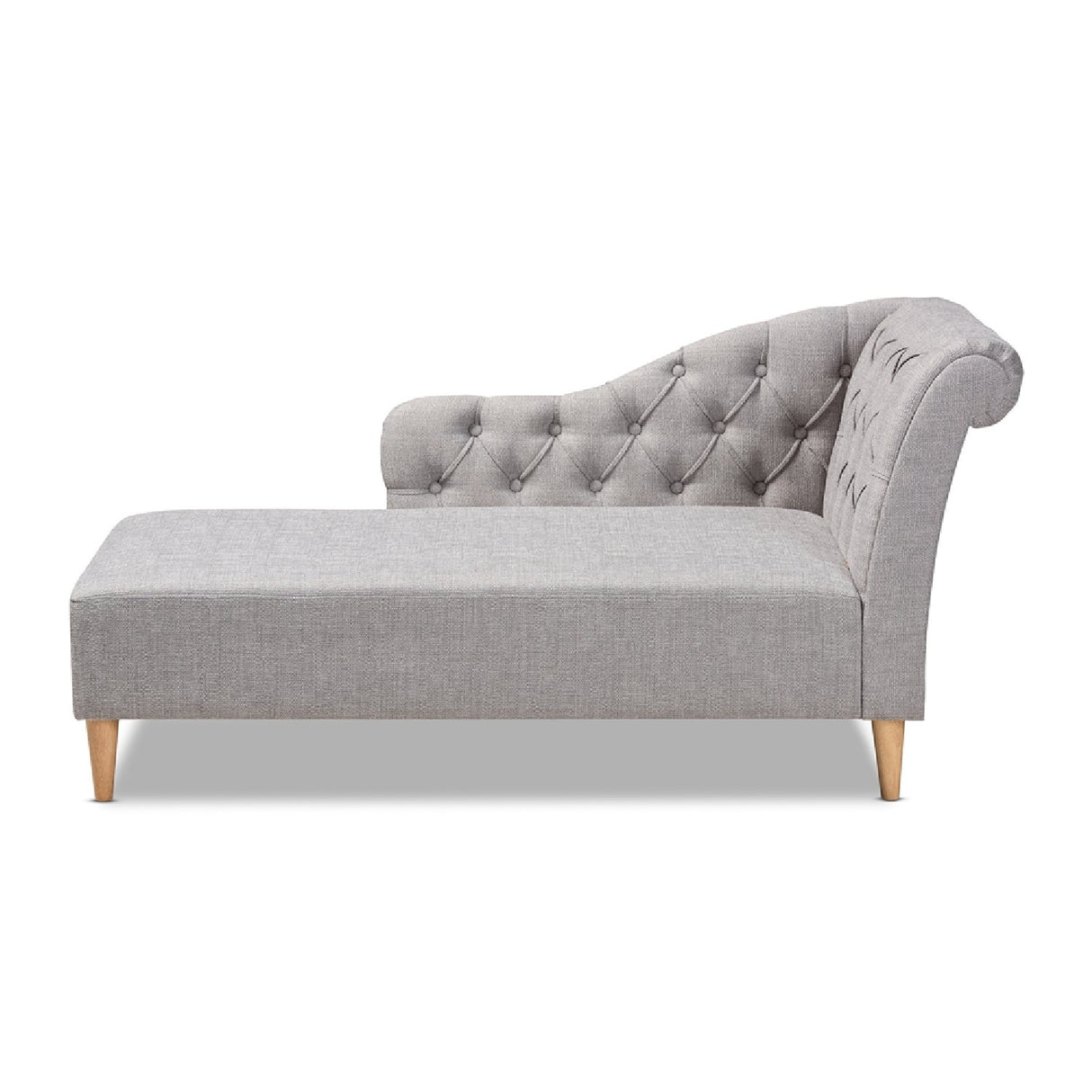 Modern European furniture - Scroll Back Tufted Chaise Lounge - www.oroa.com | Oroa.com
