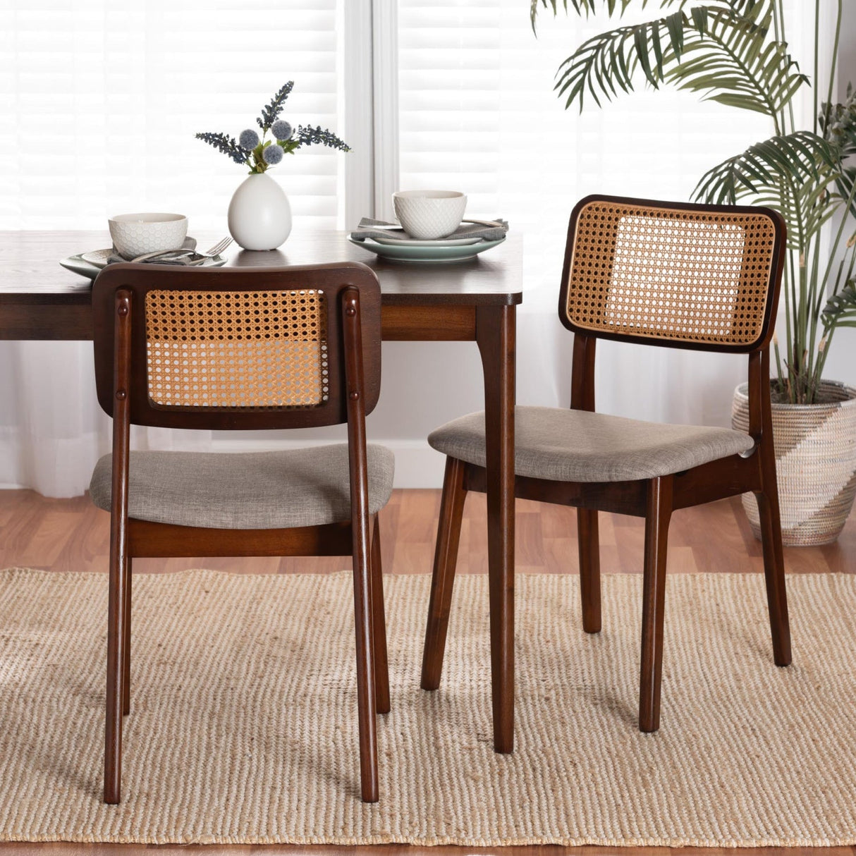 Modern European furniture - Woven Rattan Back Dining Chairs 2 - www.oroa.com | Oroa.com