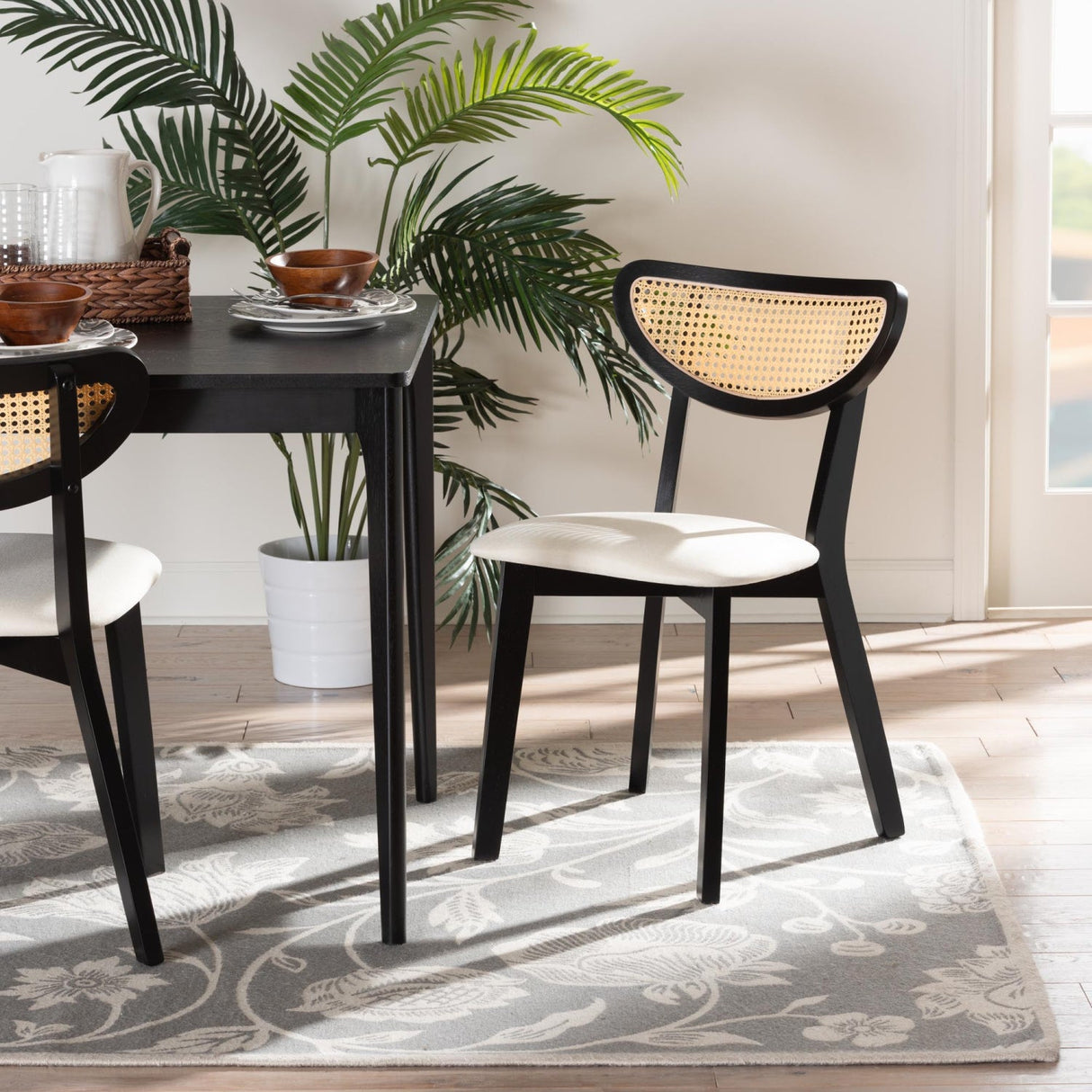 Modern European furniture - Crescent Rattan Back Dining Chairs 2 - www.oroa.com | Oroa.com