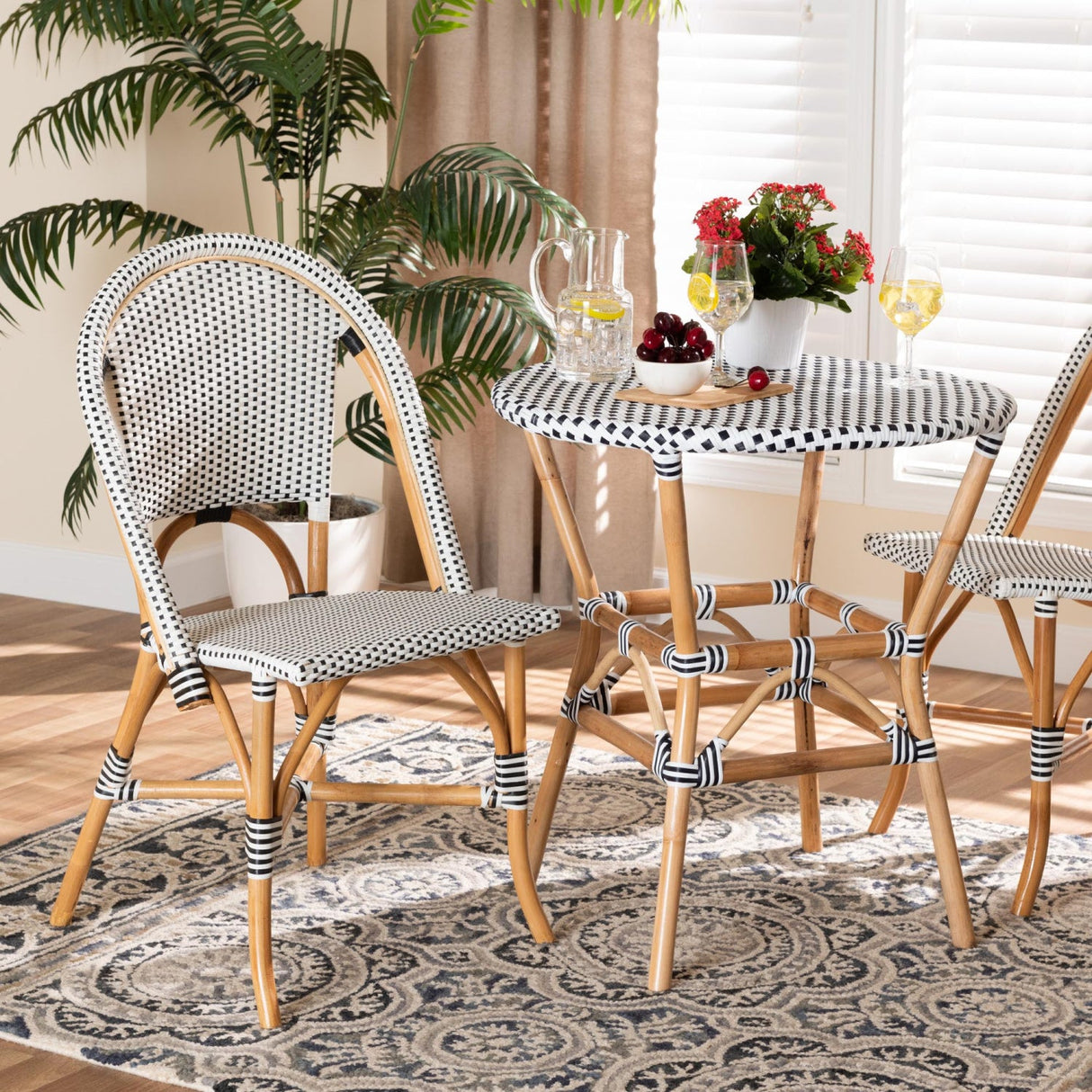 Contract furniture - White Weaving Indoor Outdoor Bistro Chair - www.oroatrade.com | Oroa.com