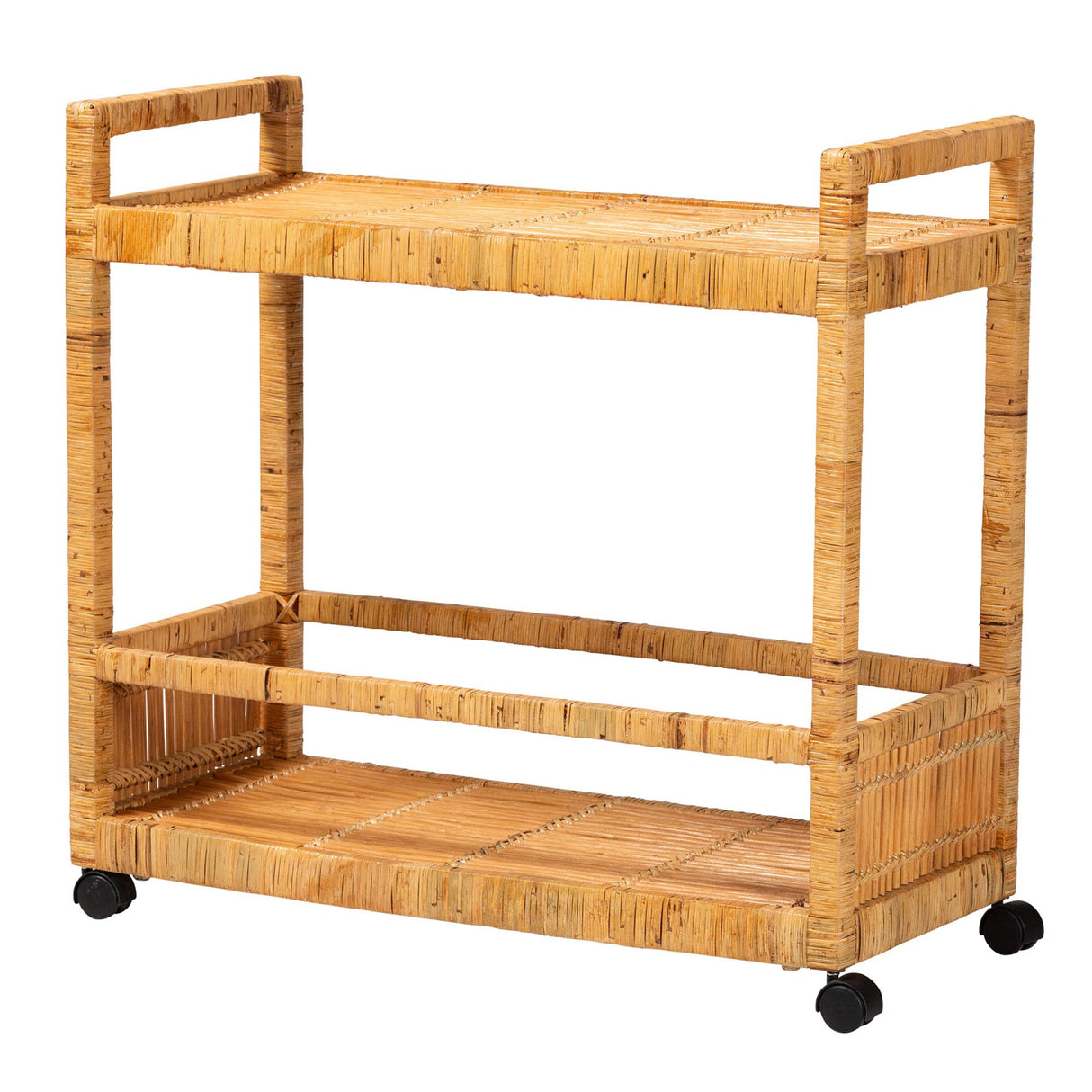 Modern European furniture - Rattan 2-Tier Kitchen Cart - www.oroa.com | Oroa.com