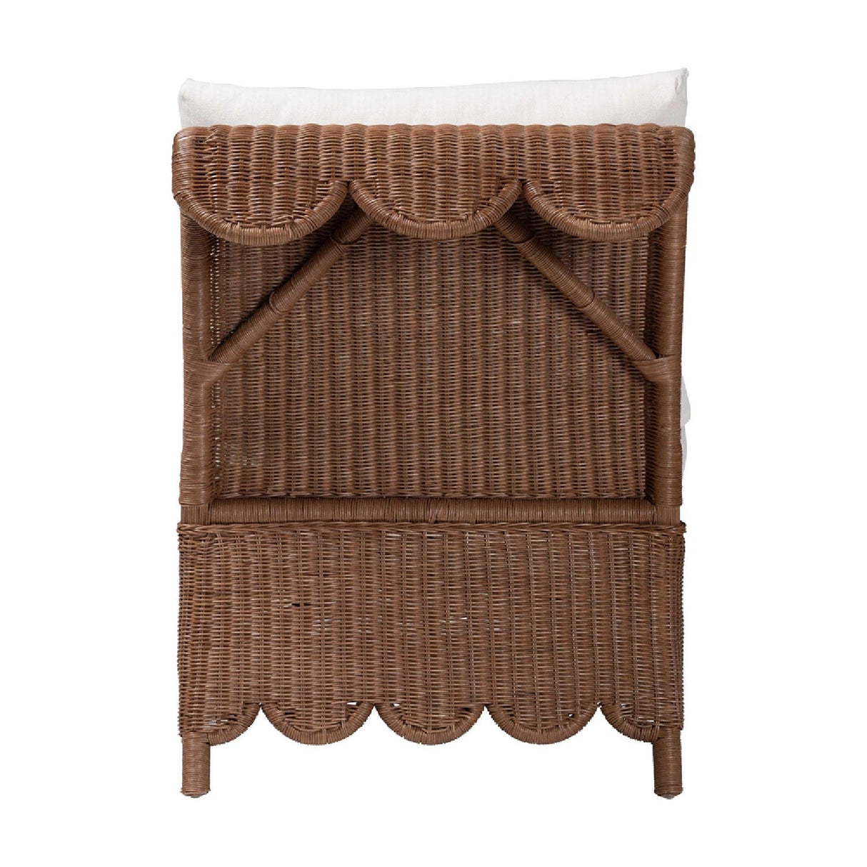 Modern European furniture - Wicker Scalloped Skirt Accent Chair - www.oroa.com | Oroa.com