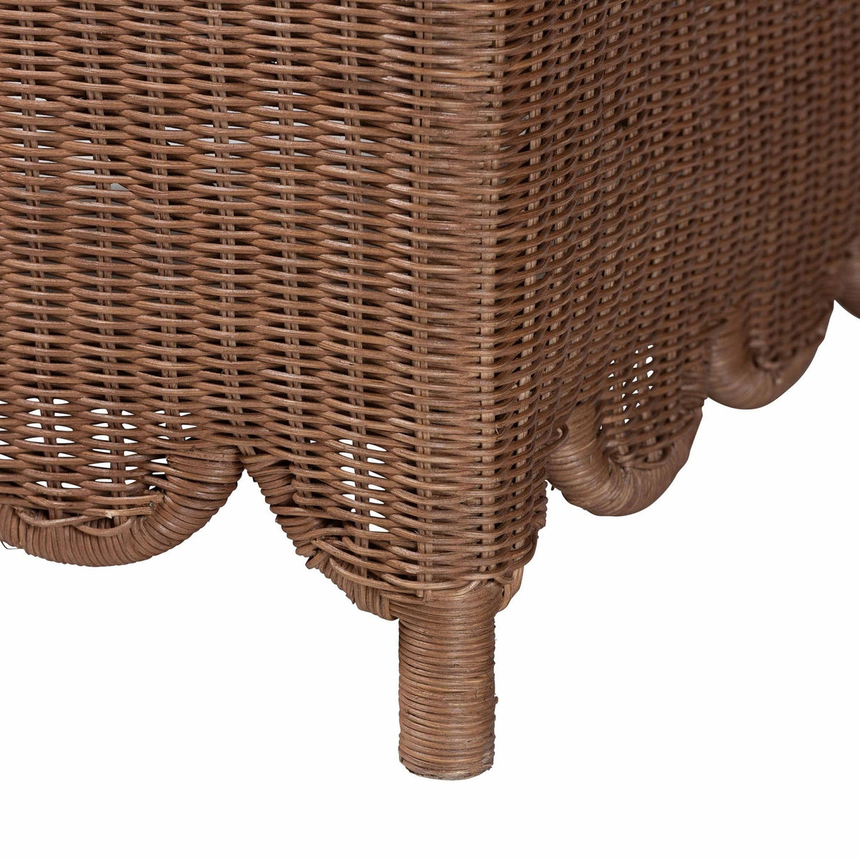 Modern European furniture - Wicker Scalloped Skirt Accent Chair - www.oroa.com | Oroa.com
