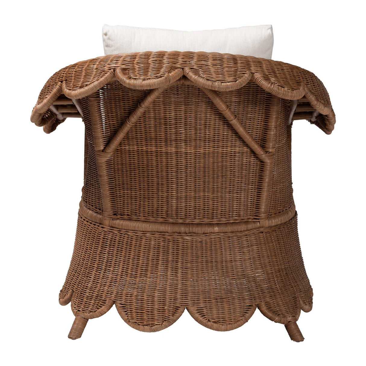 Modern European furniture - Scalloped Skirt Rattan Lounge Chair - www.oroa.com | Oroa.com