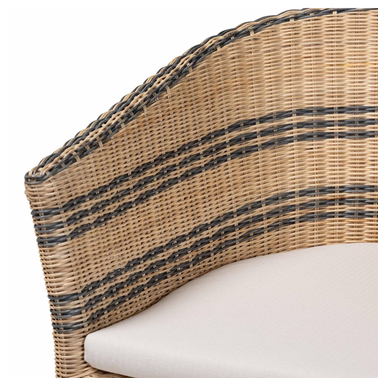Modern European furniture - Striped Rattan Curved Accent Chair - www.oroa.com | Oroa.com