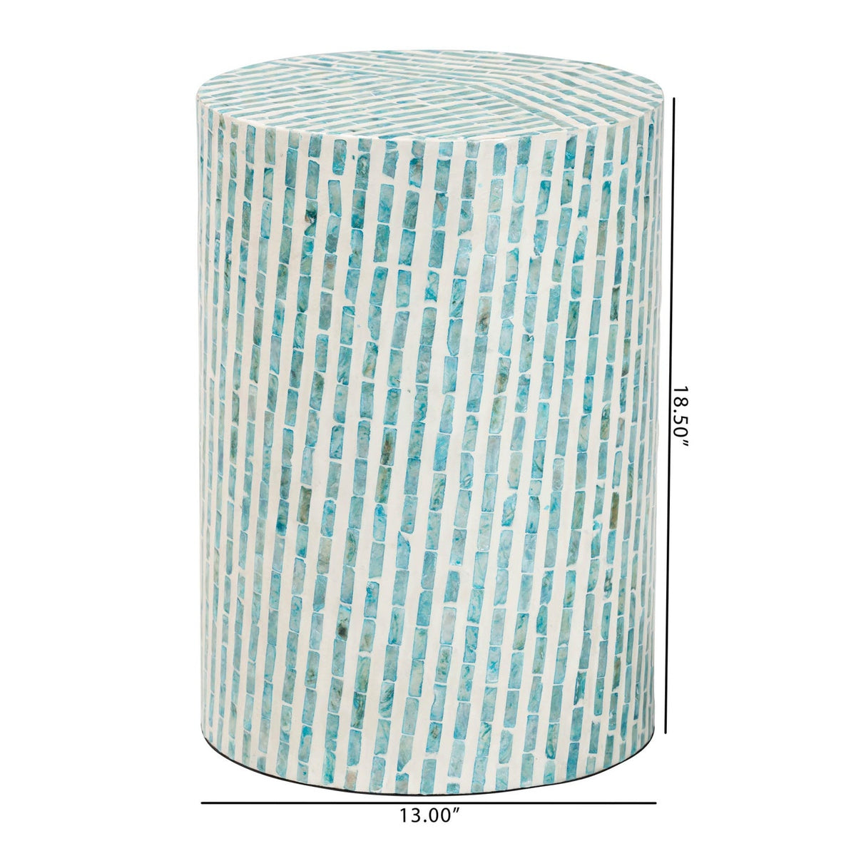 Modern European furniture - Blue Mother Of Pearl End Table - www.oroa.com | Oroa.com