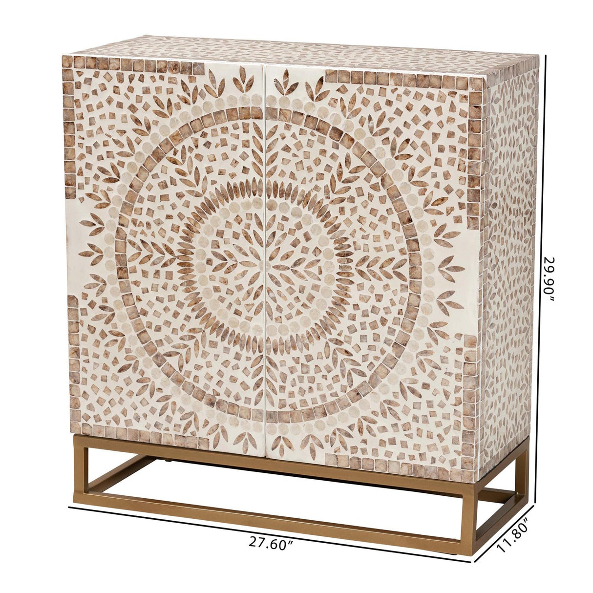 Modern European furniture - Floral Mother Of Pearl Cabinet - www.oroa.com | Oroa.com