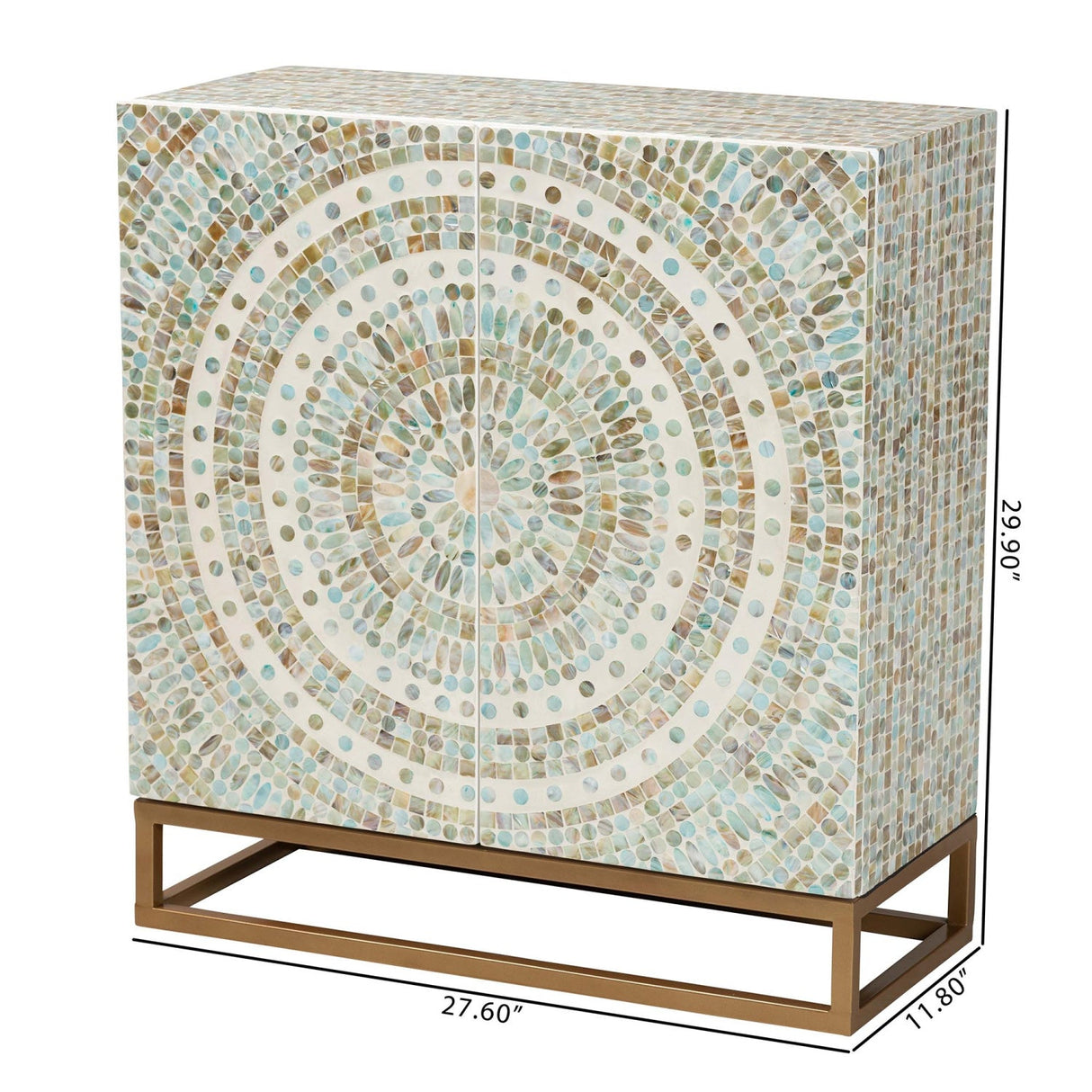 Modern European furniture - Multicolored Mother Of Pearl Cabinet - www.oroa.com | Oroa.com