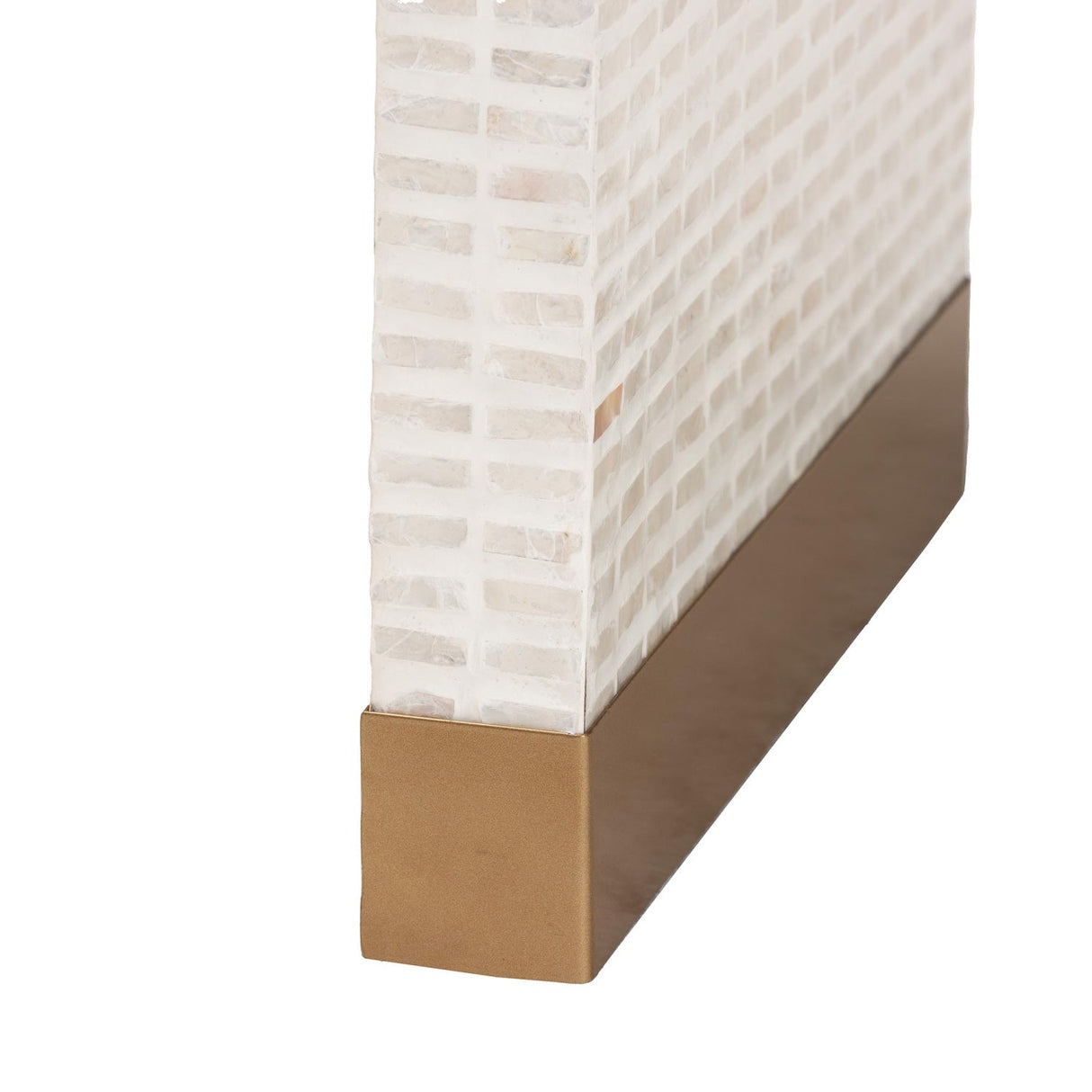 Modern European furniture - White Capiz Shell Side Table - www.oroa.com | Oroa.com