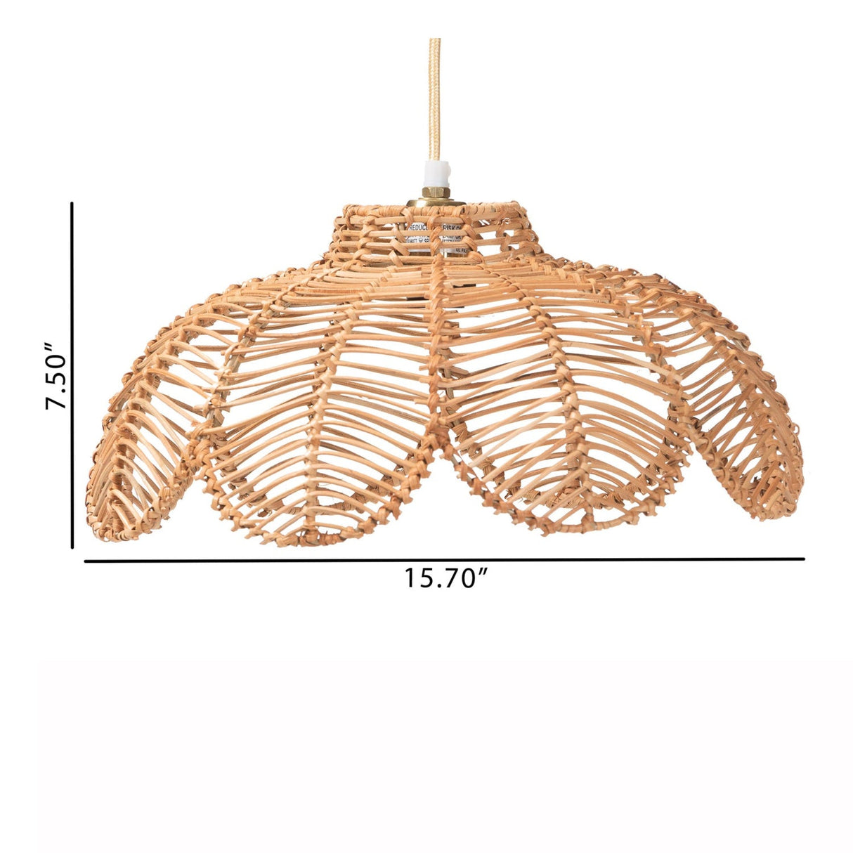 Modern European furniture - Rattan Petal Shaped Pendant Lamp - www.oroa.com | Oroa.com