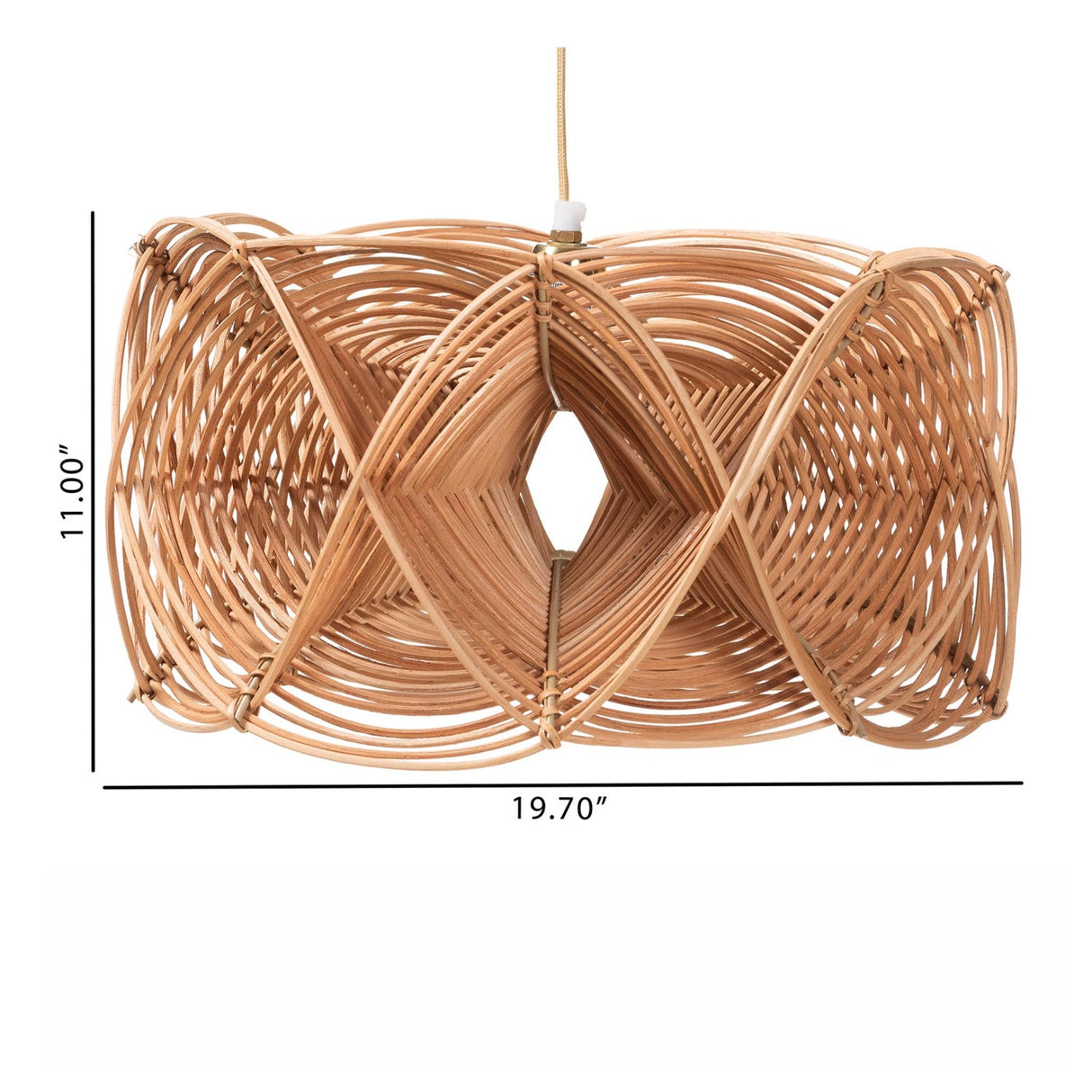 Modern European furniture - Geometrical 3D Rattan Pendant Lamp - www.oroa.com | Oroa.com