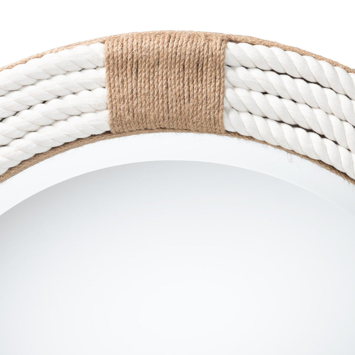 Modern European furniture - White Woven Round Mirror - www.oroa.com | Oroa.com