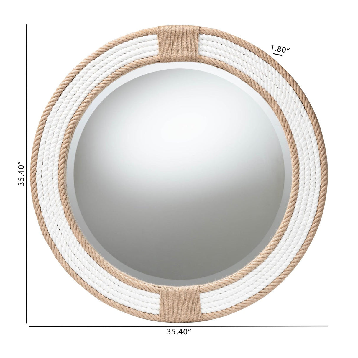 Modern European furniture - Round Woven Jute Mirror - www.oroa.com | Oroa.com