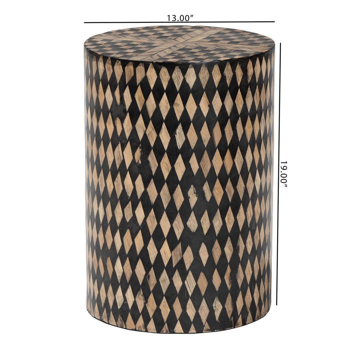 Modern European furniture - Diamond Pattern Bamboo End Table - www.oroa.com | Oroa.com