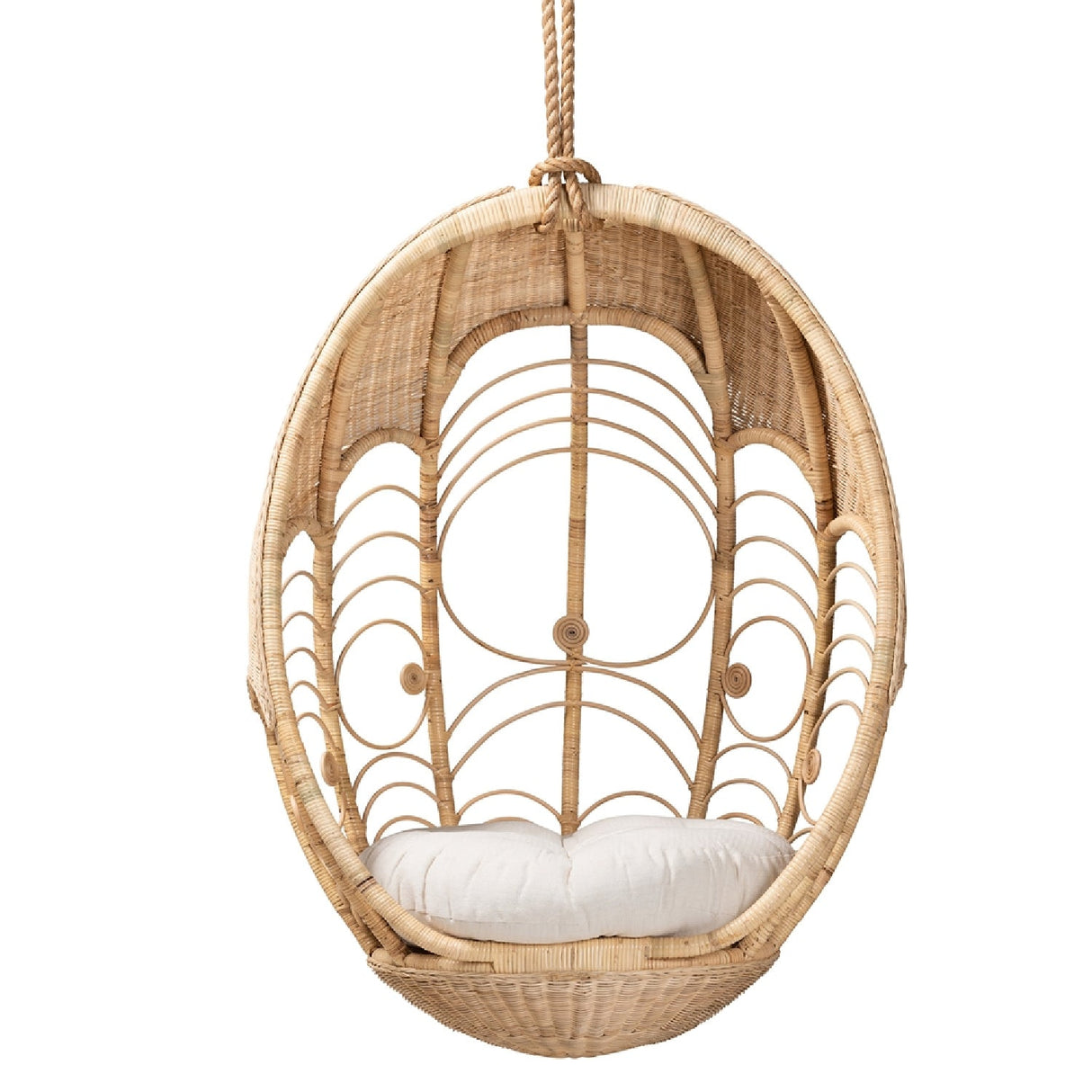 Modern European furniture - Woven Indoor Semi Outdooor Rattan Hanging Chair - www.oroa.com | Oroa.com