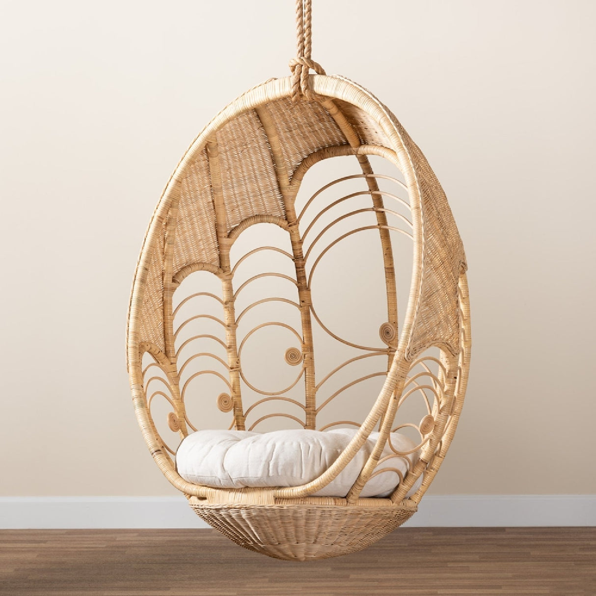Modern European furniture - Woven Indoor Semi Outdooor Rattan Hanging Chair - www.oroa.com | Oroa.com