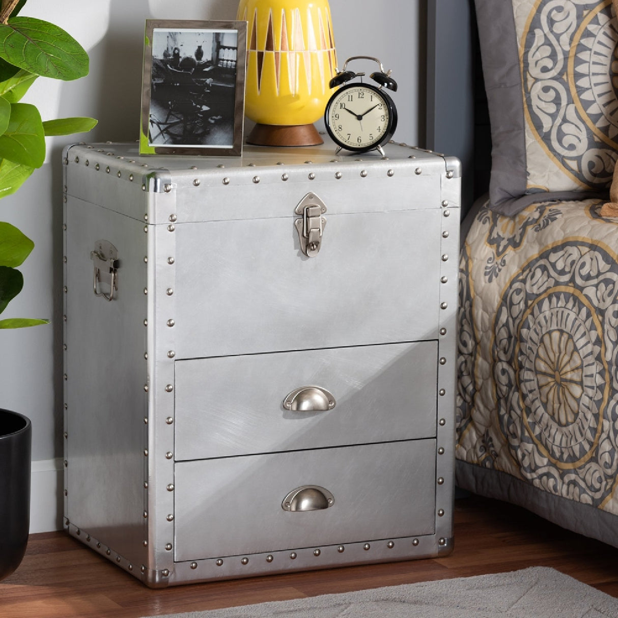Modern European furniture - Silver Industrial Storage Cabinet - www.oroa.com | Oroa.com