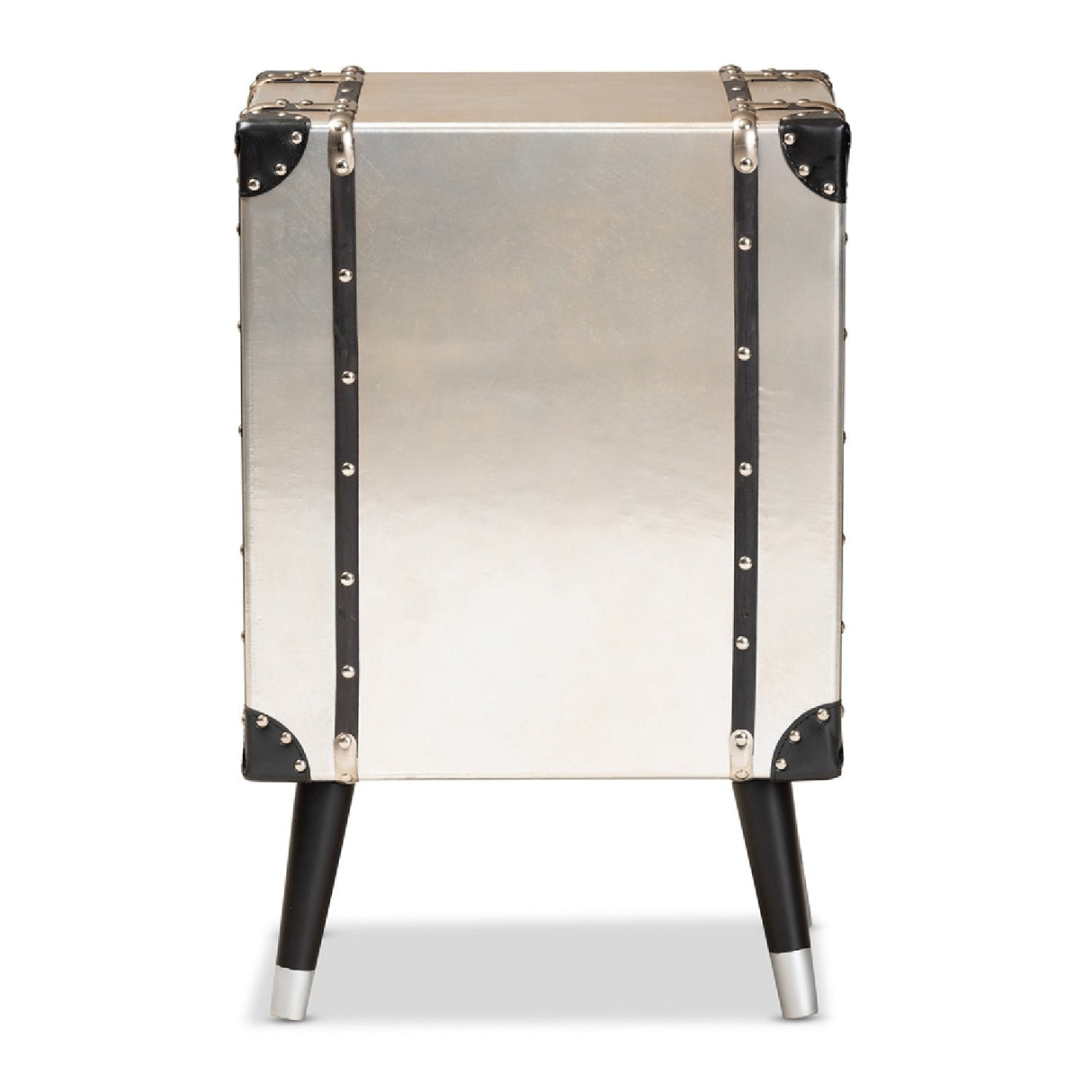Modern European furniture - Silver Trunk Inspired Vintage End Table - www.oroa.com | Oroa.com